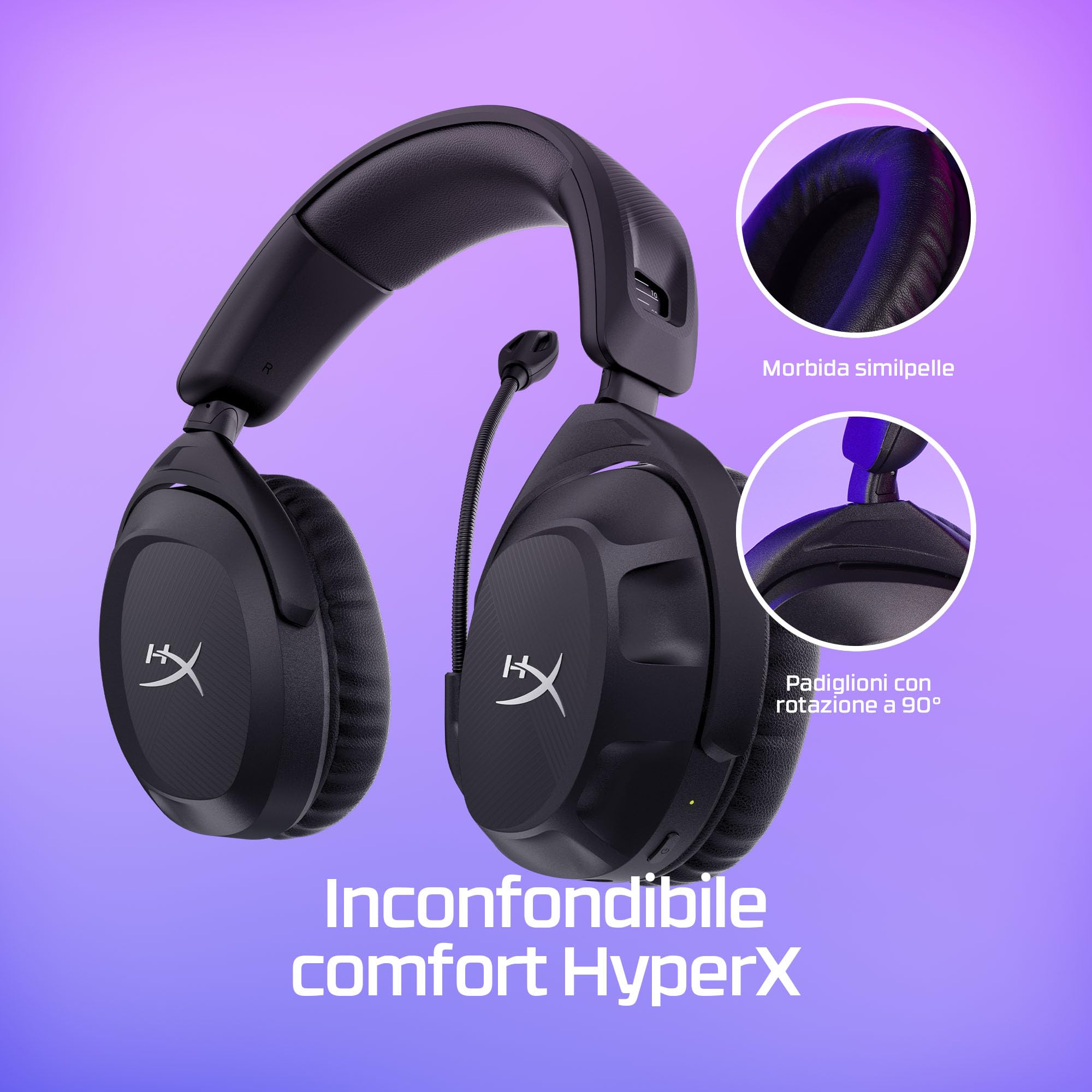 hyperx-cloud-stinger-ii-wireless-cuffie-da-gaming-senza-fili-2-4-ghz-con-dts-spa image 2