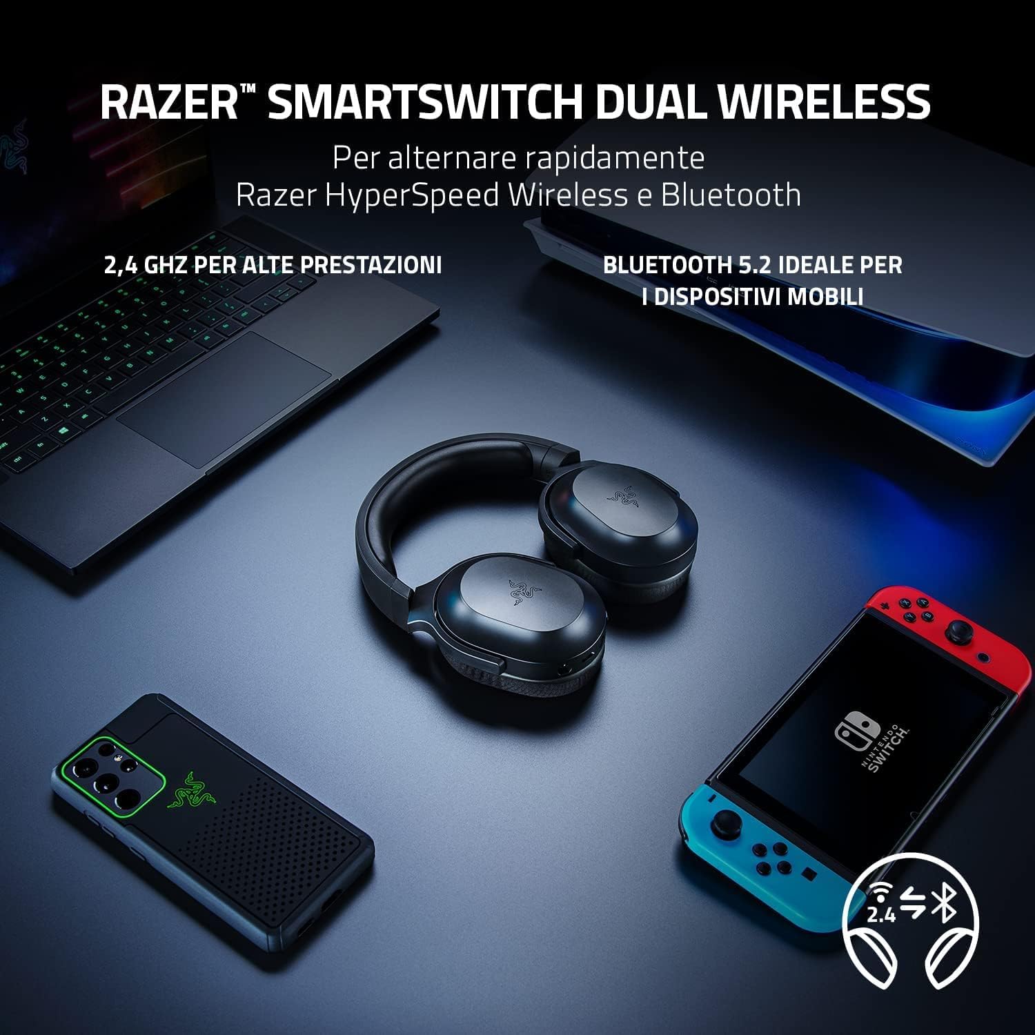 razer-barracuda-x-2022-cuffie-wireless-gaming-ibride-multipiattaforma-con-smarts image 2