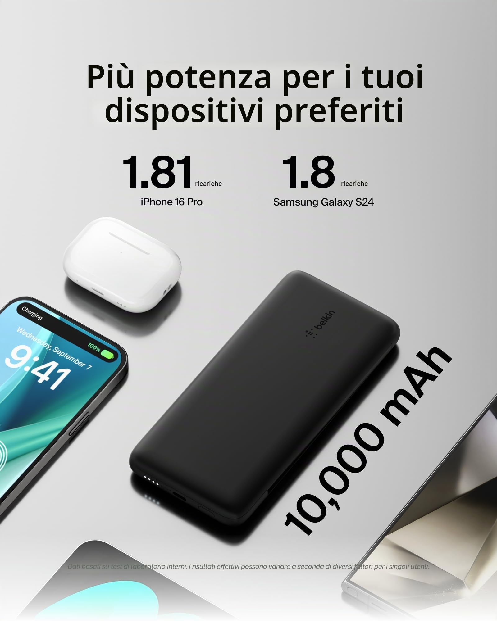 belkin-boostcharge-plus-10k-power-bank-portatile-10-000-mah-con-cavi-lightning-m image 8