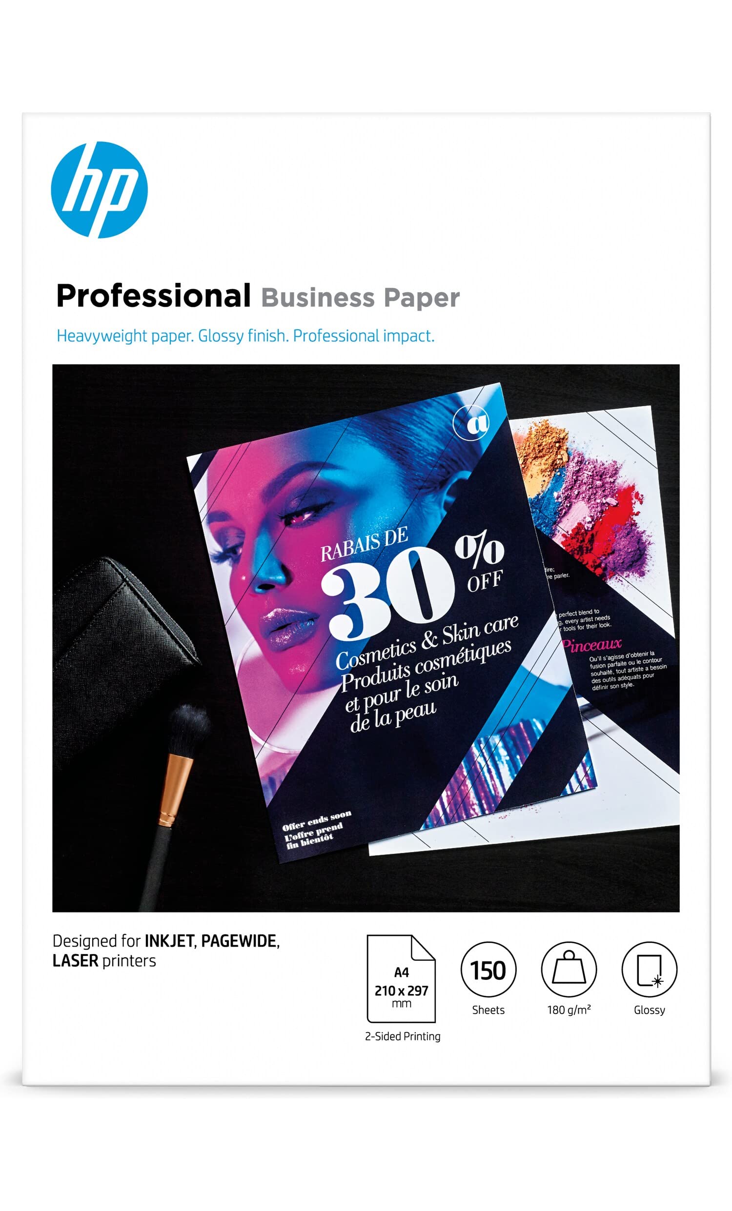 hp-professional-business-3vk91a-carta-professionale-lucida-a4-180-g-m-confezione image 1