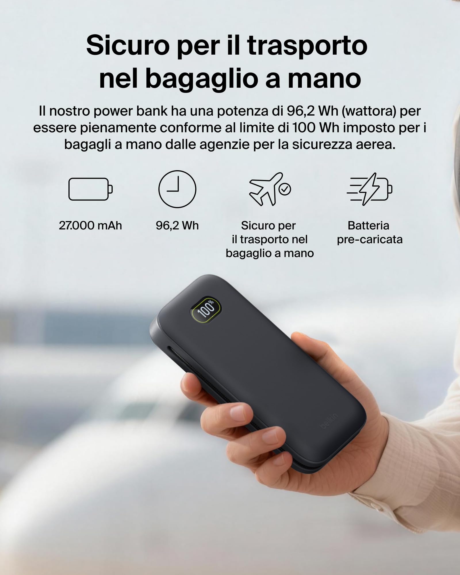 belkin-ultracharge-pro-power-bank-27000-mah-caricatore-portatile-con-cavo-usb-c- image 6