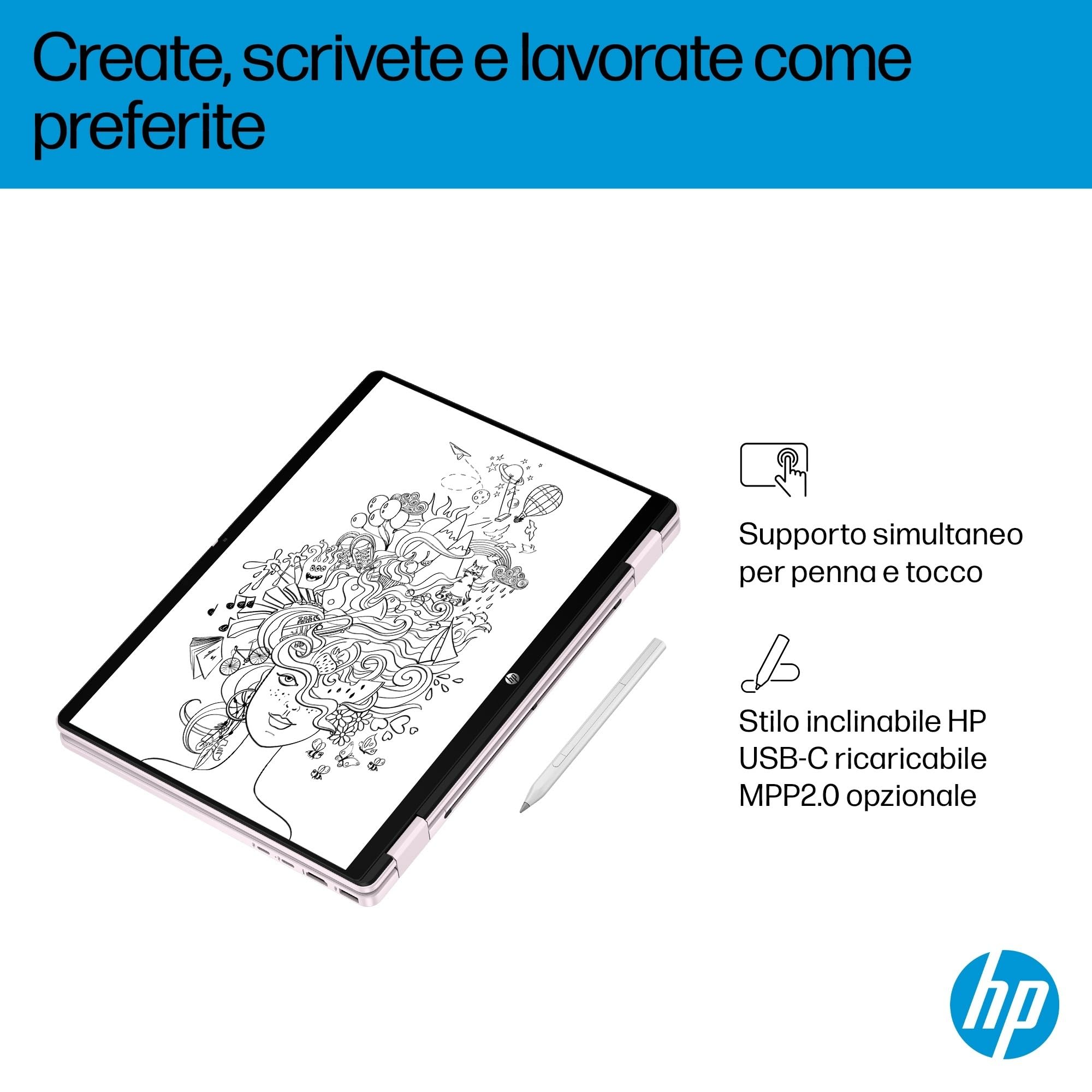 hp-omnibook-5-flip-14-fp0003sl-notebook-convertibile-touch-intel-core-3-100u-8gb image 8