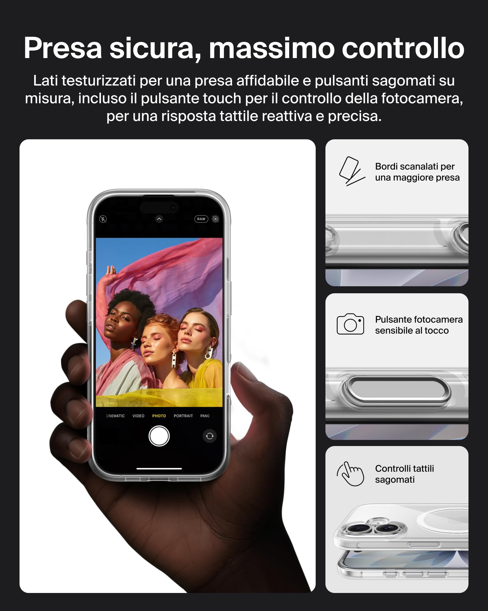 belkin-sheerforce-clear-cover-per-iphone-17-custodia-sottile-trasparente-compati image 3
