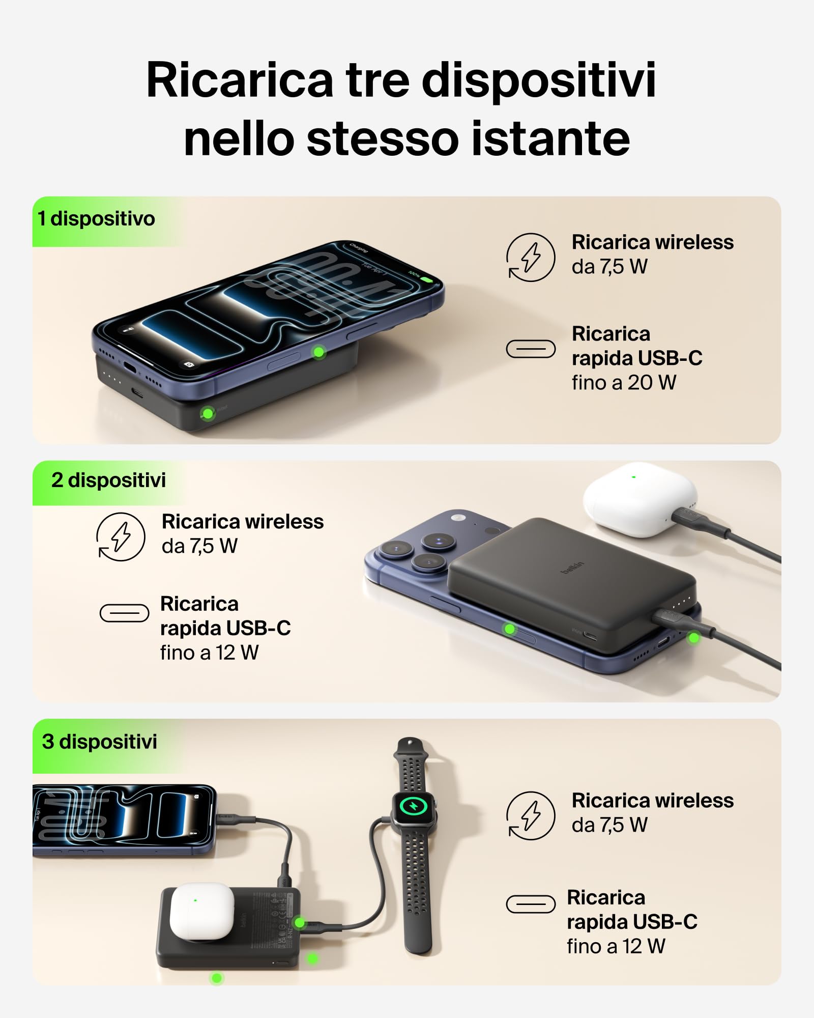 belkin-boostcharge-power-bank-magnetico-10-000-mah-qi2-7-5w-ultra-sottile-con-an image 4
