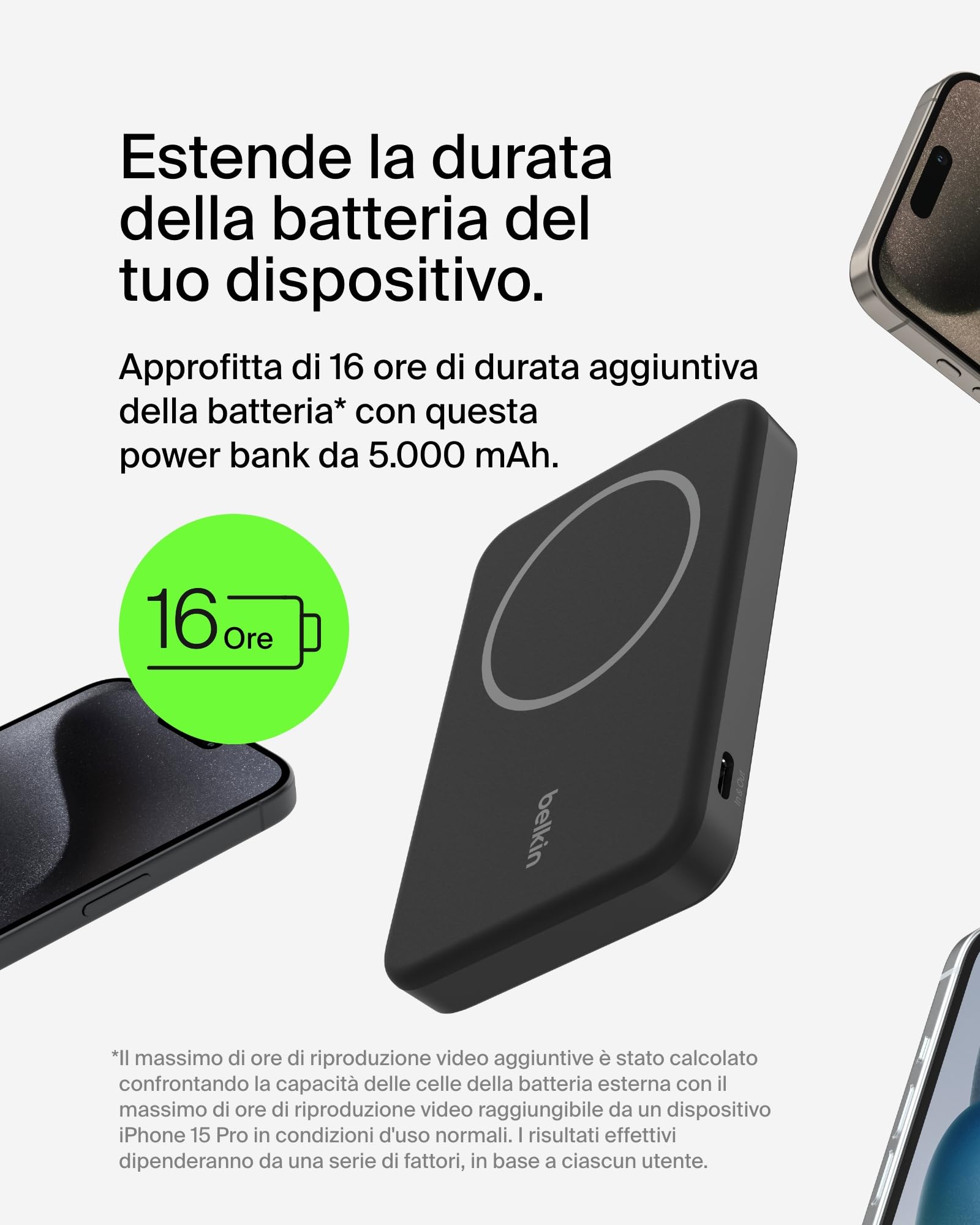 belkin-boostcharge-pro-power-bank-magnetica-5000-mah-qi2-15w-con-supporto-integr image 3