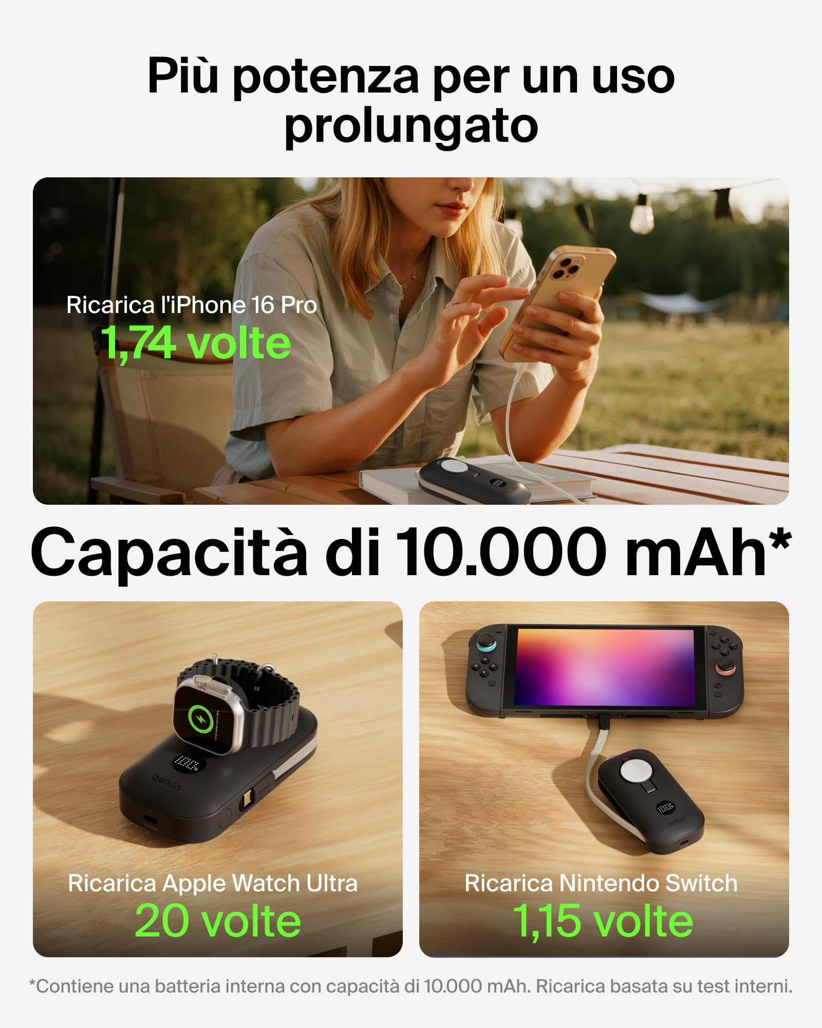 belkin-boostcharge-pro-power-bank-10-000-mah-45w-con-caricatore-apple-watch-inte image 3