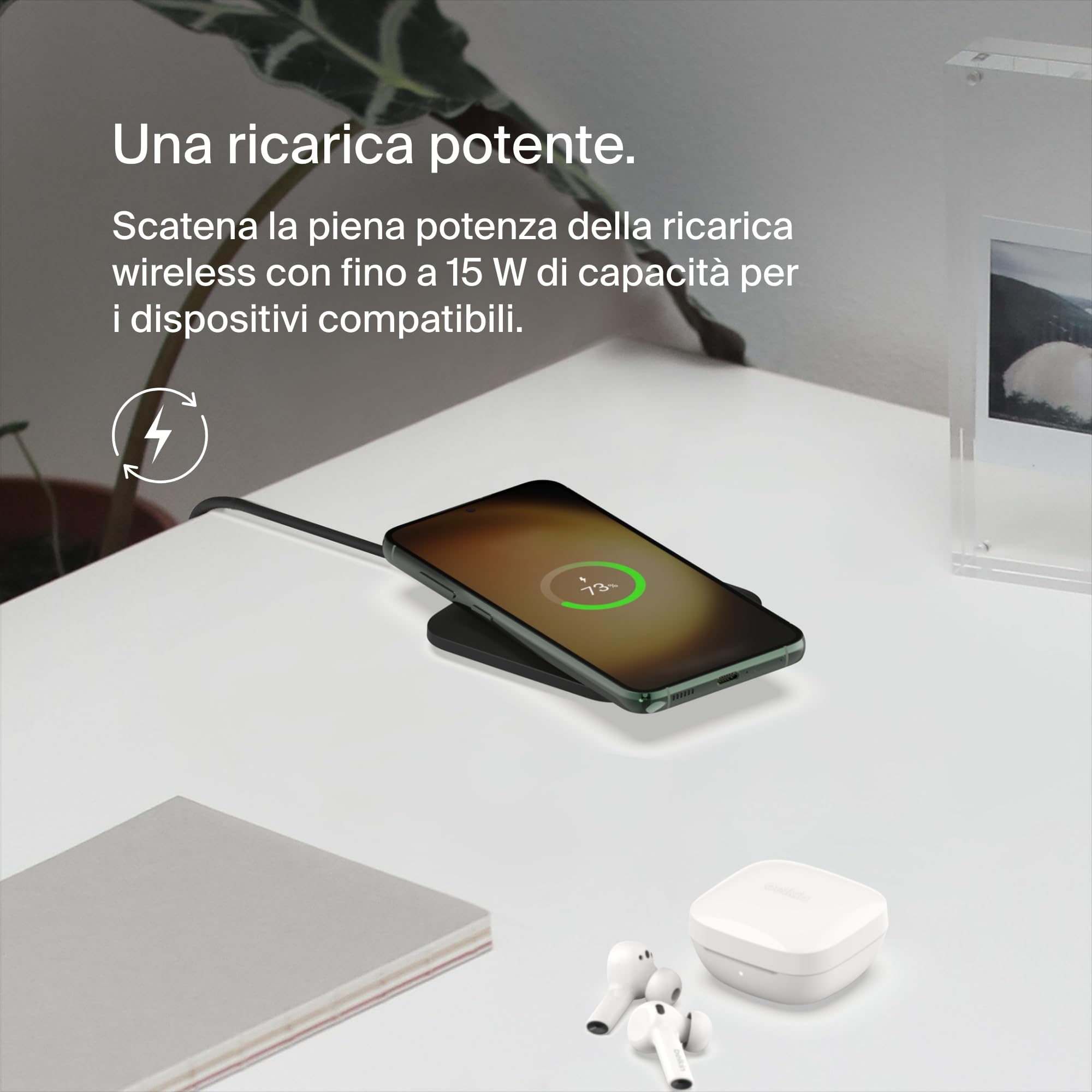 belkin-boostcharge-pro-tappetino-di-ricarica-wireless-universale-15w-ad-allineam image 2