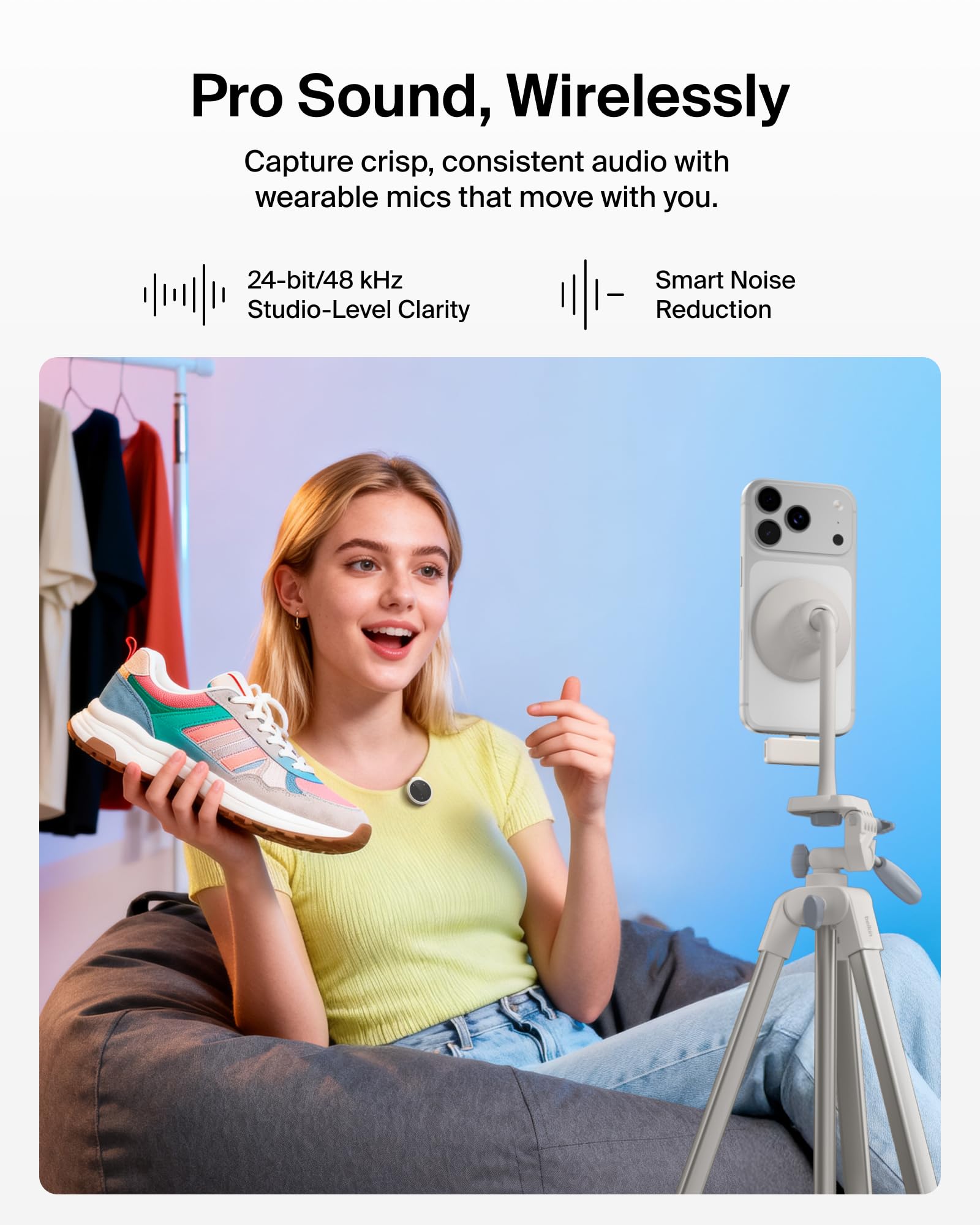 belkin-stage-microfono-wireless-a-clip-2-lavalier-omnidirezionali-24bit-48khz-36 image 3