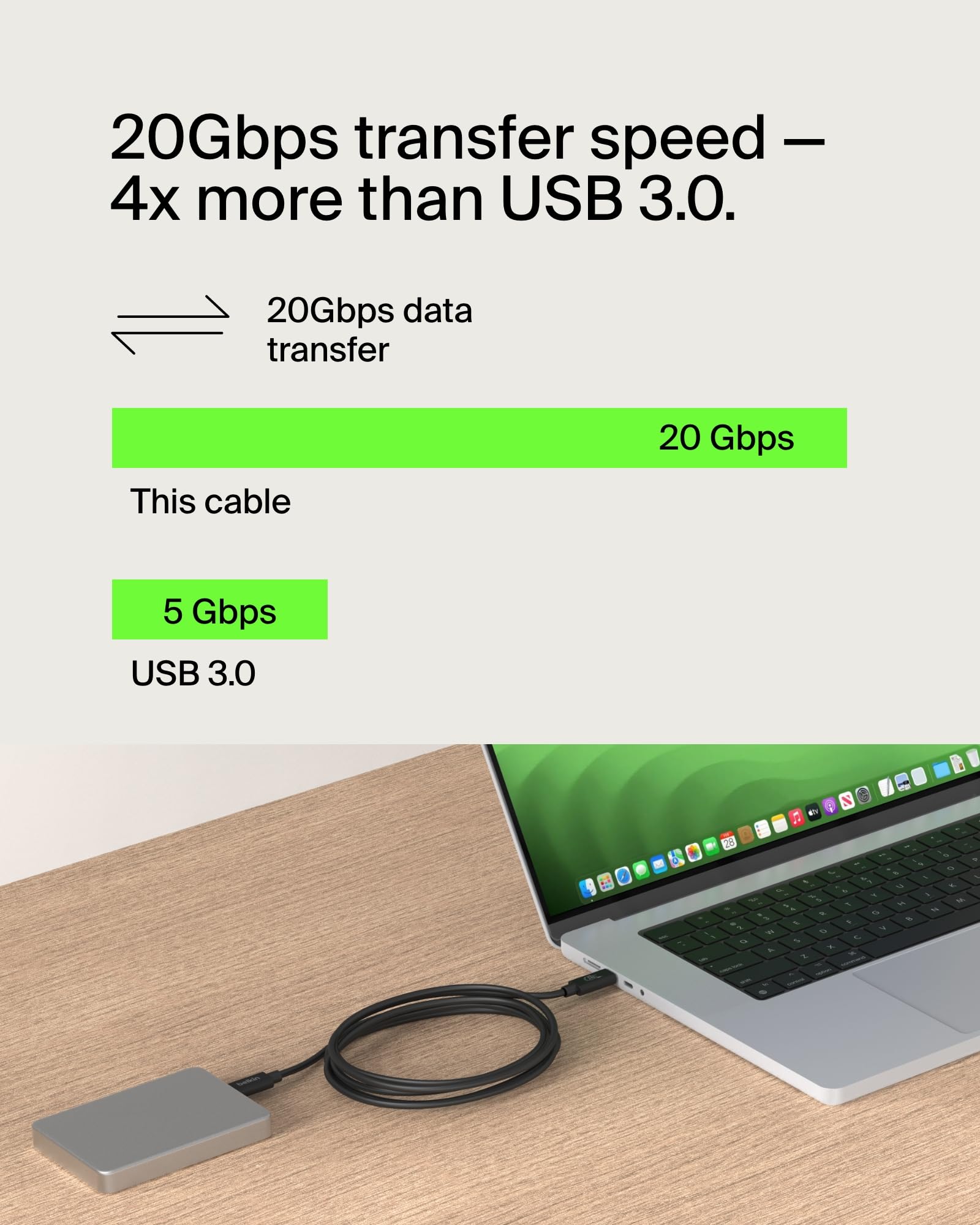 belkin-connect-cavo-usb4-usb-c-a-usb-c-2-m-power-delivery-240-w-20-gbps image 3