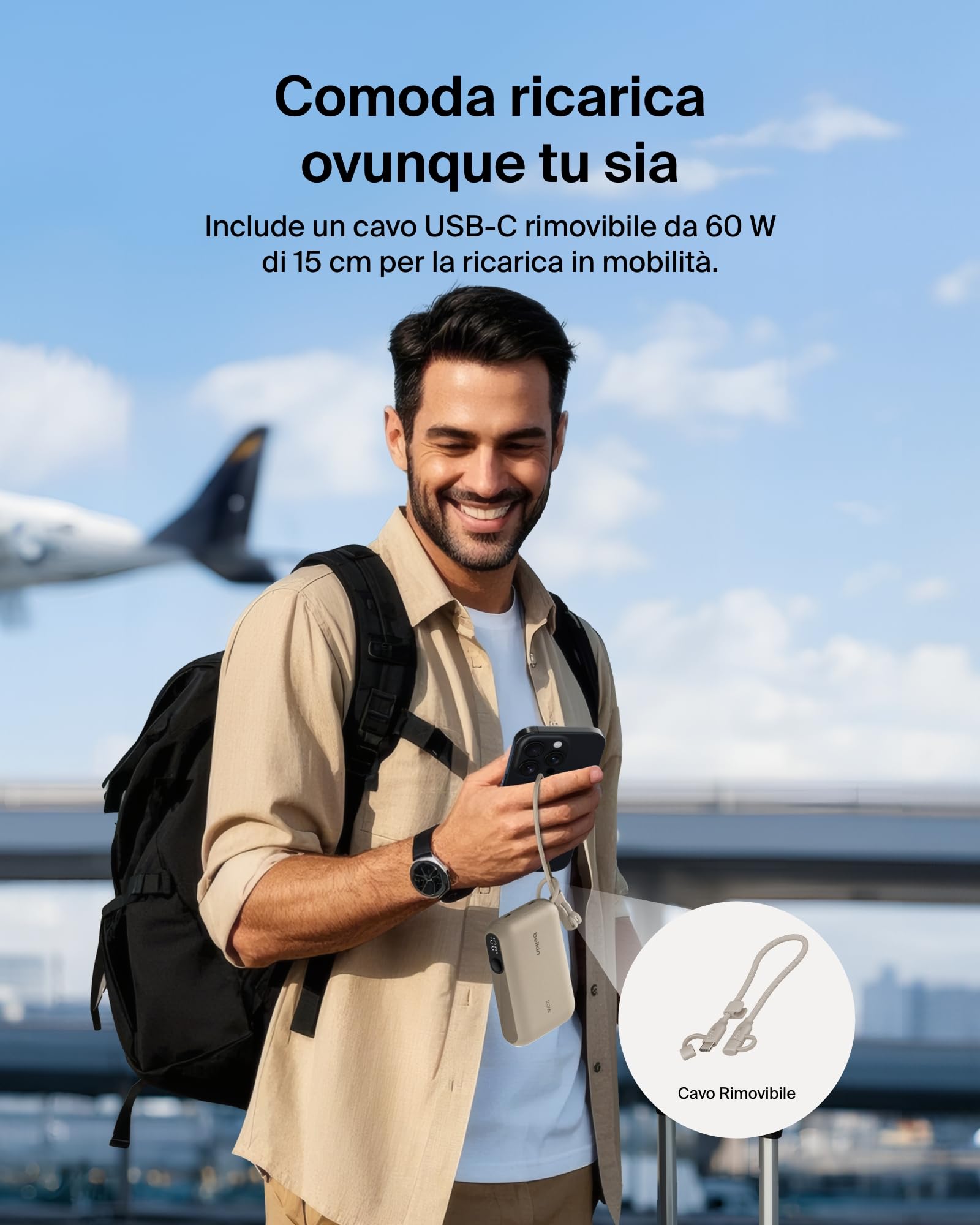 belkin-boostcharge-power-bank-10000-mah-sottile-con-2-porte-usb-c-display-digita image 5