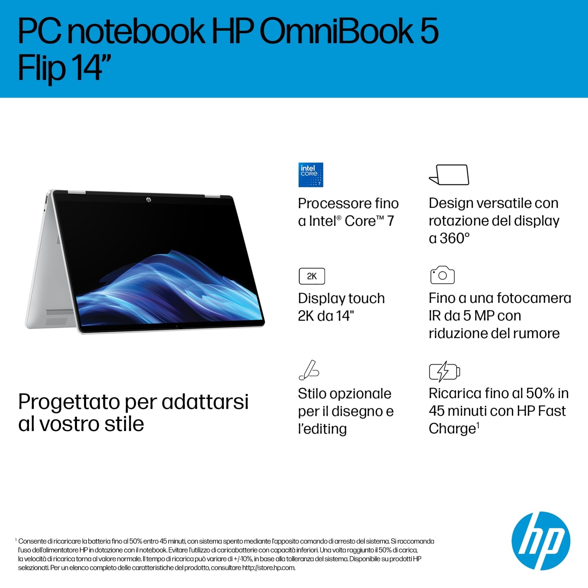 hp-omnibook-5-flip-14-fp0004sl-notebook-convertibile-touch-14-2k-intel-core-3-10 image 6