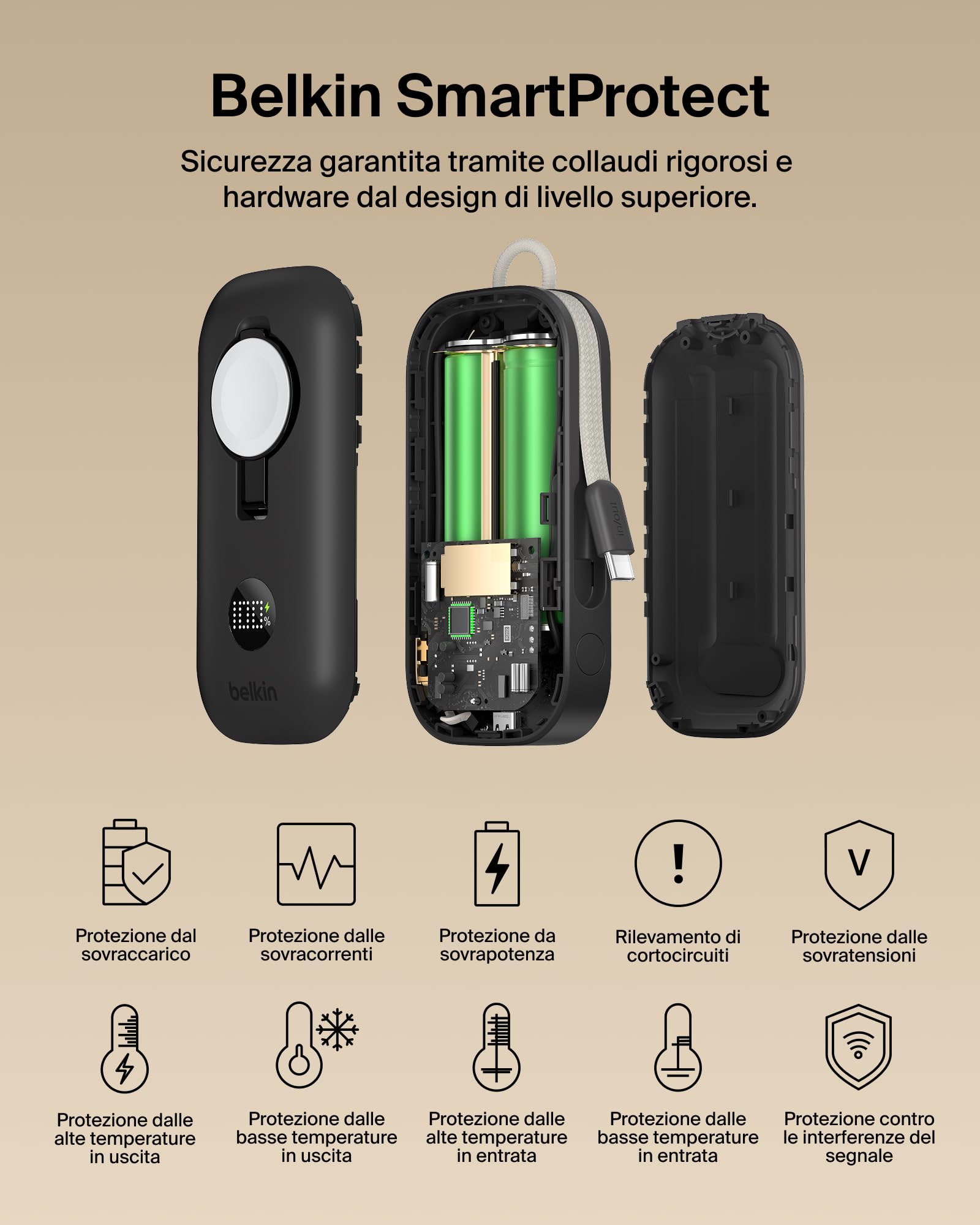 belkin-boostcharge-pro-power-bank-10-000-mah-45w-con-caricatore-apple-watch-inte image 7