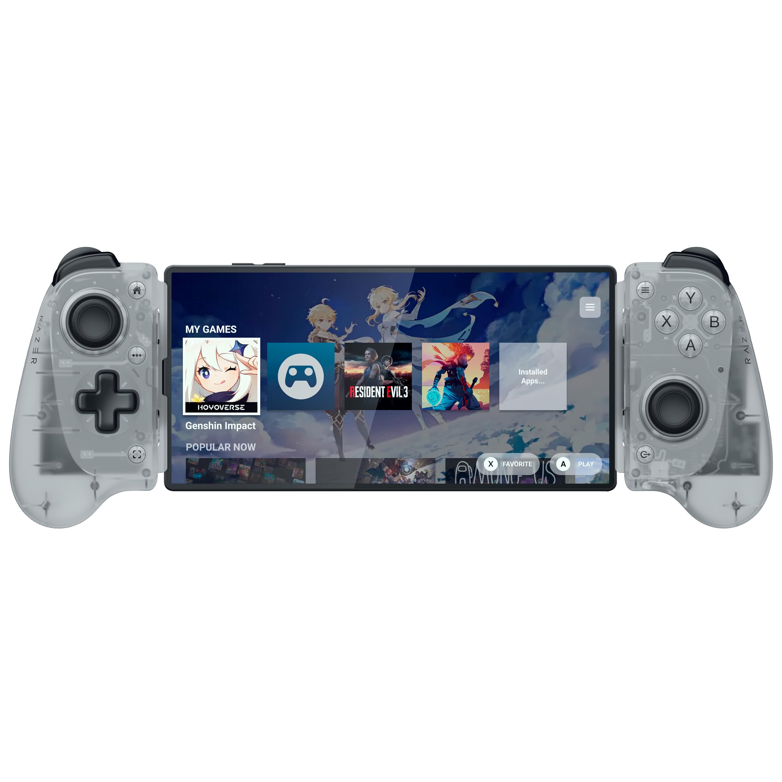 razer-kishi-v3-phantom-white-controller-mobile-full-size-usb-c-per-iphone-e-andr image 1