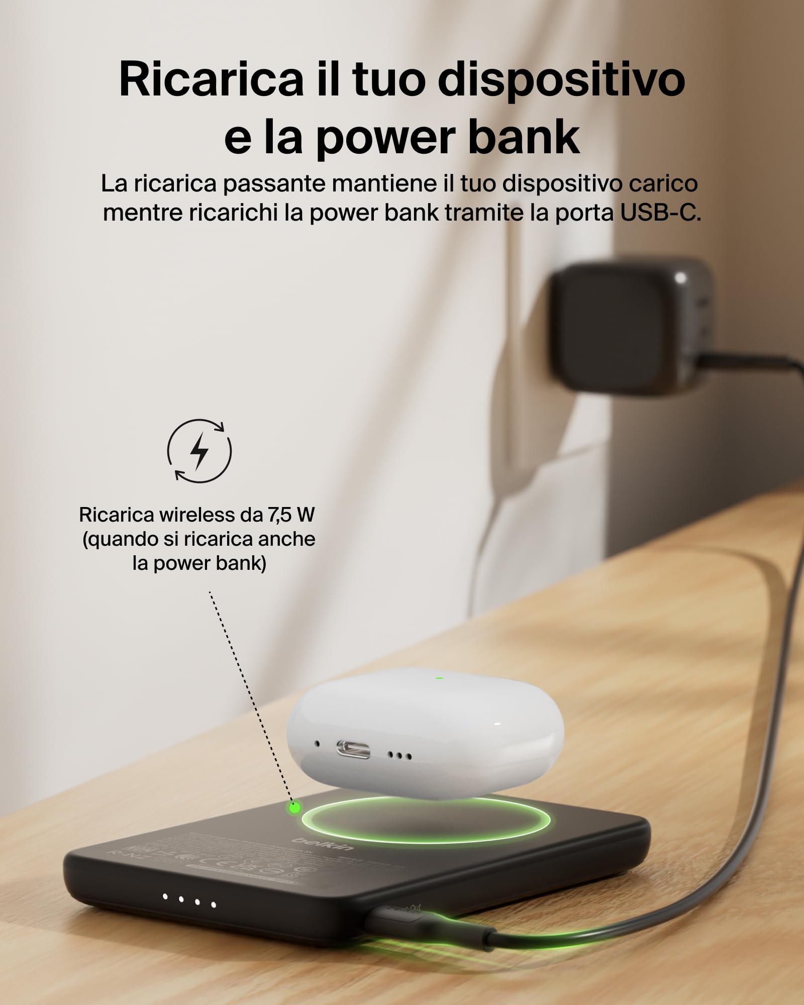 belkin-boostcharge-power-bank-magnetica-5000-mah-ultra-sottile-con-anello-magnet image 8