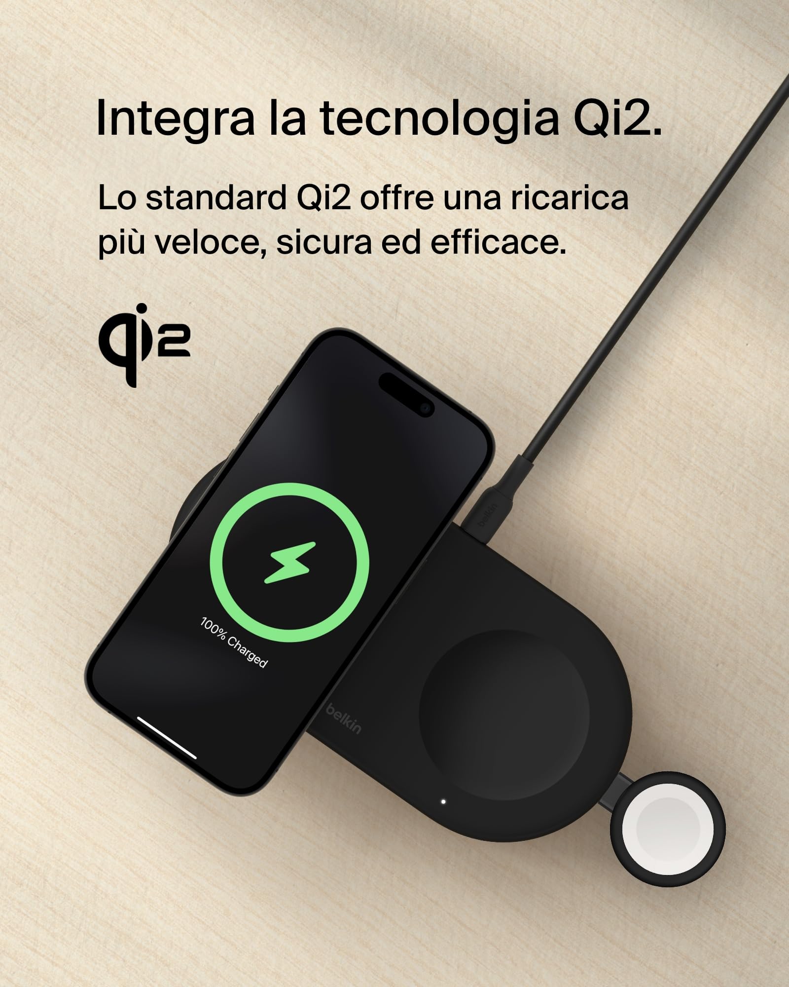 belkin-boostcharge-pro-tappetino-di-ricarica-wireless-3-in-1-qi2-15w-con-magneti image 4