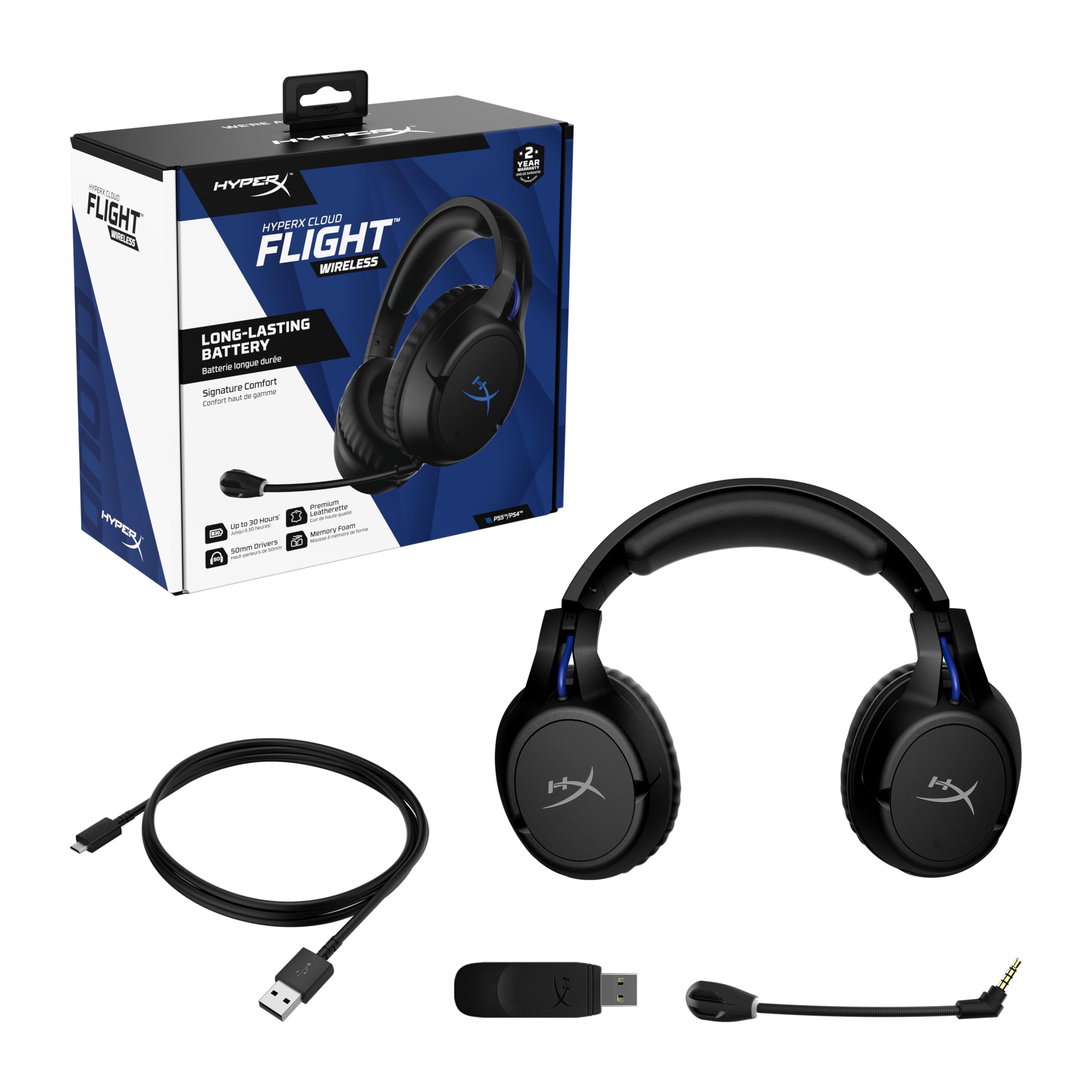 hyperx-cloud-flight-wireless-cuffie-gaming-wireless-per-ps5-e-ps4-con-30-ore-di- image 7