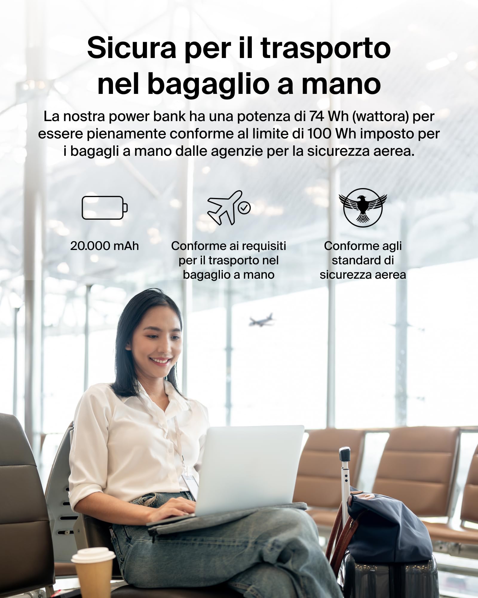 belkin-boostcharge-power-bank-20000-mah-compatta-con-3-porte-usb-c-2-usb-a-pd-20 image 8