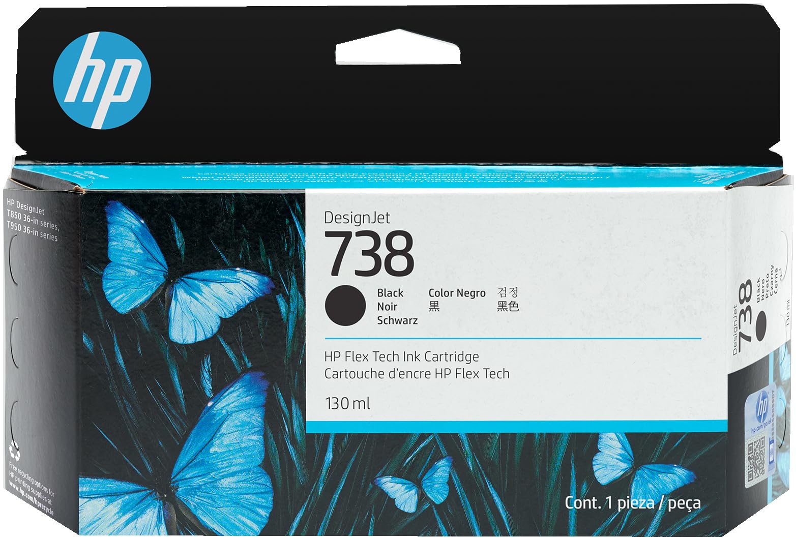 hp-738-130-ml-cartuccia-d-inchiostro-originale-nera-resa-standard-per-stampanti- image 1