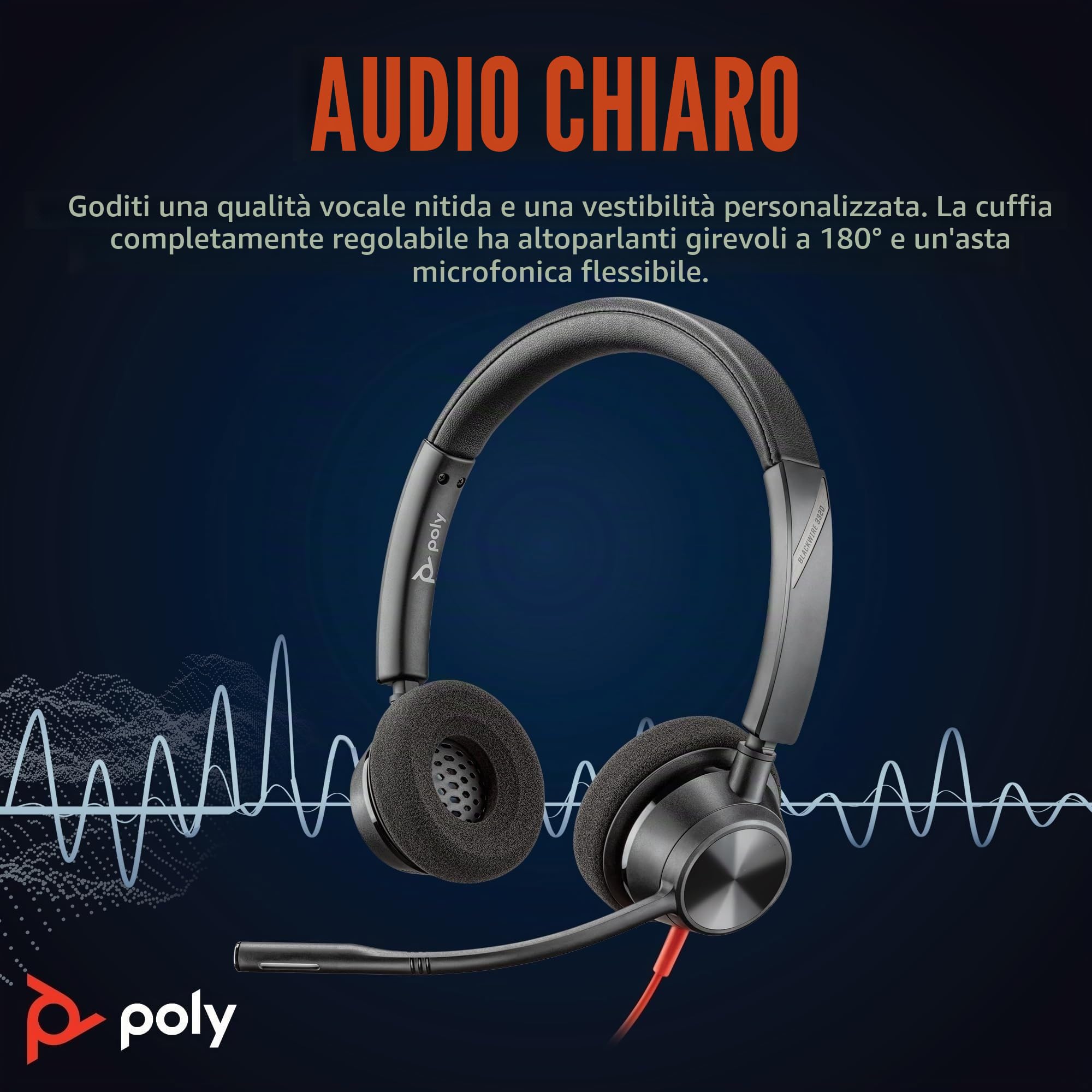 poly-hp-blackwire-3320-cuffia-cablata-usb-a-usb-c-microfono-anti-rumore-certific image 2