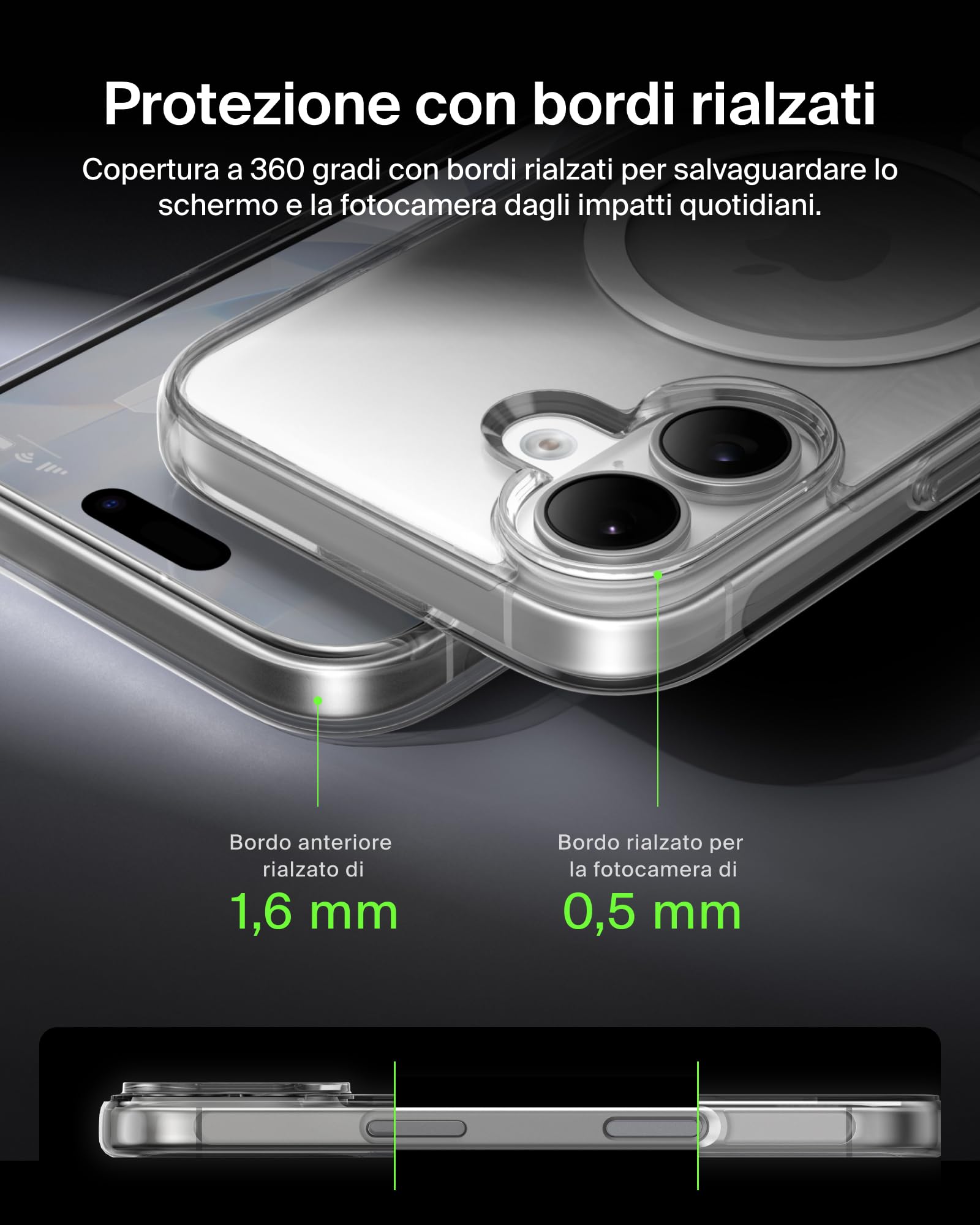 belkin-sheerforce-clear-cover-per-iphone-17-custodia-sottile-trasparente-compati image 6