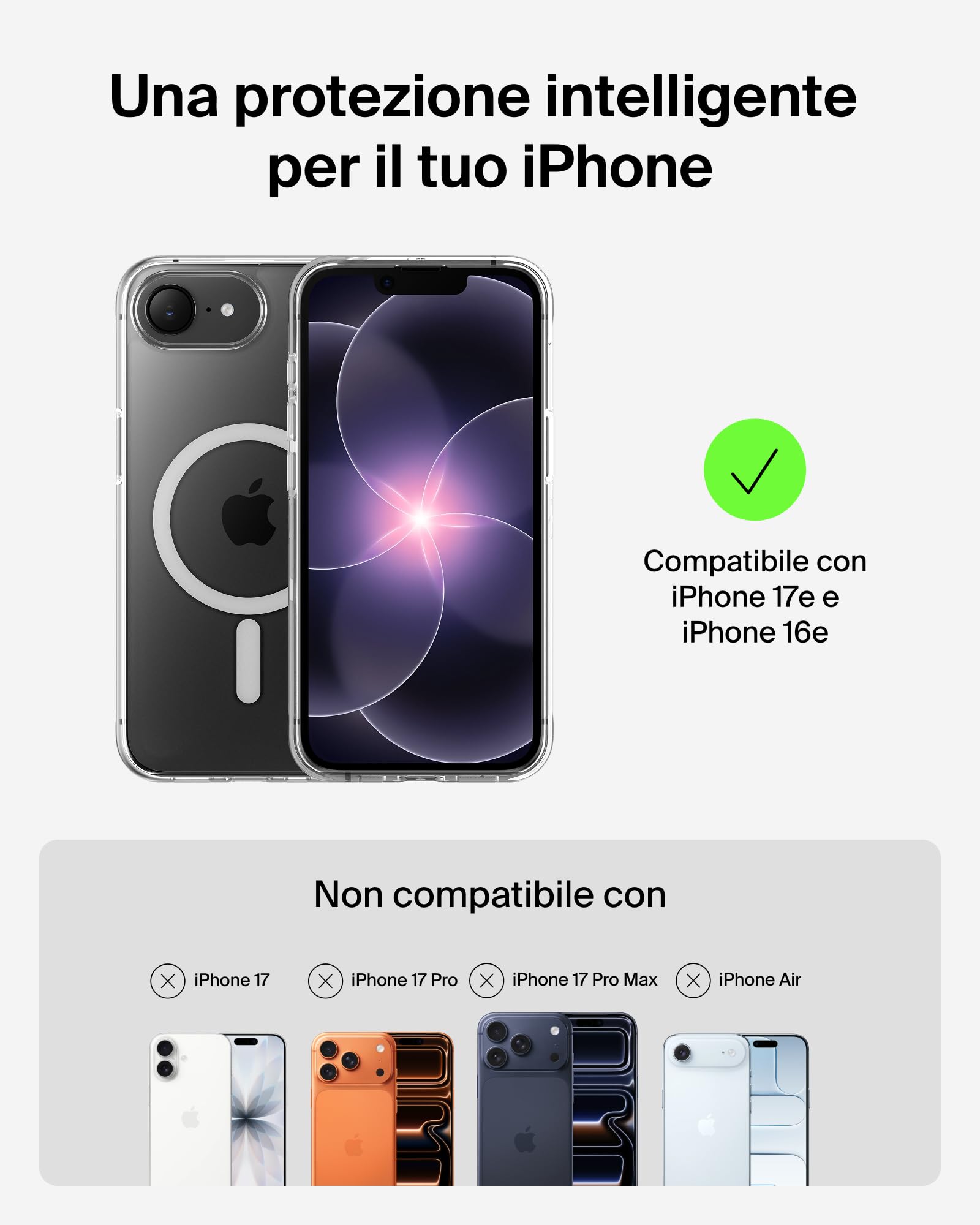 belkin-sheerforce-clear-lite-cover-magnetica-trasparente-per-iphone-17e-e-iphone image 2