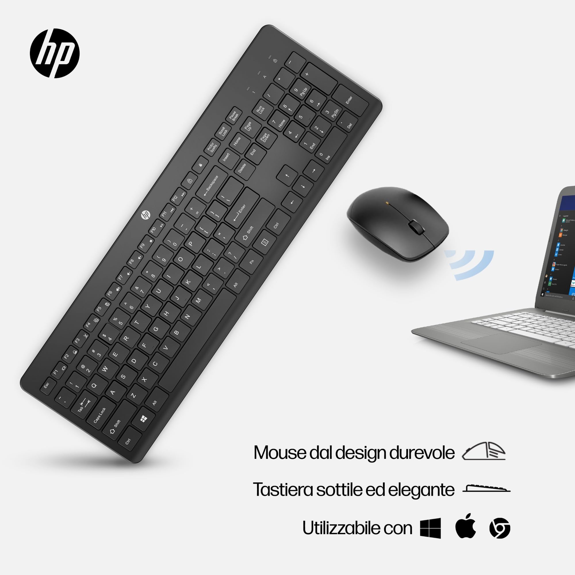 hp-230-combo-tastiera-e-mouse-wireless-2-4-ghz-con-dongle-usb-a-digitazione-sile-2 image 4