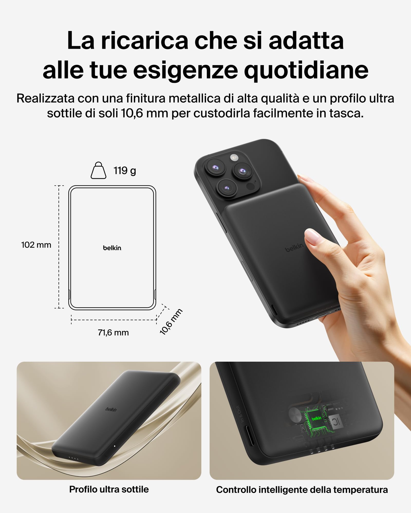 belkin-boostcharge-power-bank-magnetica-5000-mah-ultra-sottile-con-anello-magnet image 3