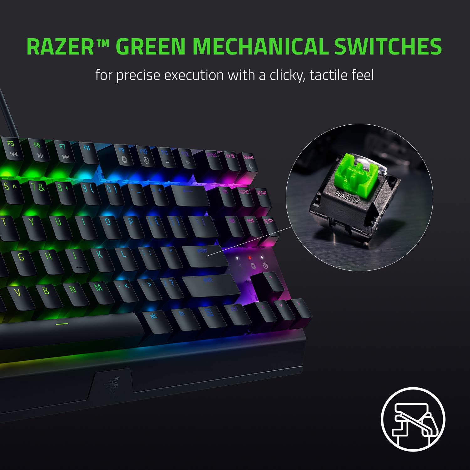 razer-blackwidow-v3-tenkeyless-tastiera-meccanica-gaming-con-switch-razer-green- image 2