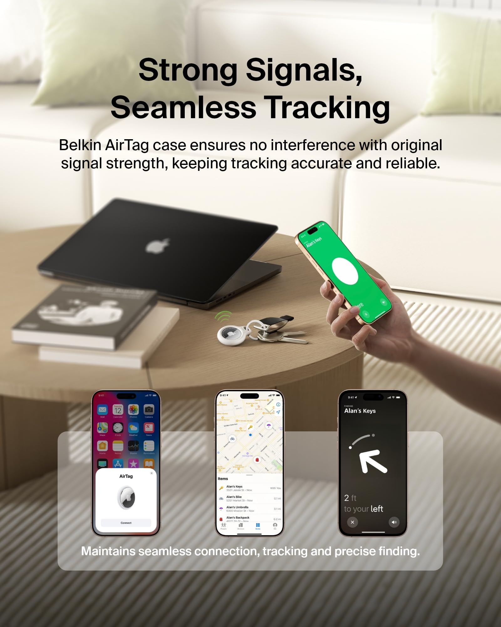 belkin-secure-holder-portachiavi-per-apple-airtag-con-anello-portachiavi-e-chius image 6