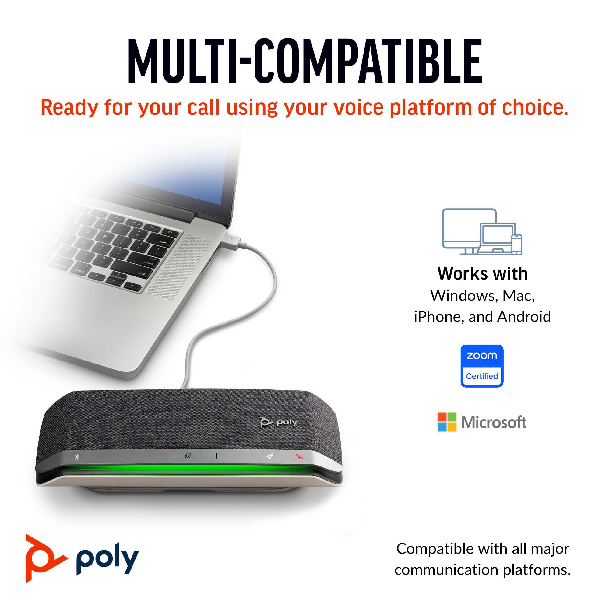 poly-sync-40-vivavoce-per-conferenze-bluetooth-5-1-con-usb-a-e-usb-c-riduzione-r image 6