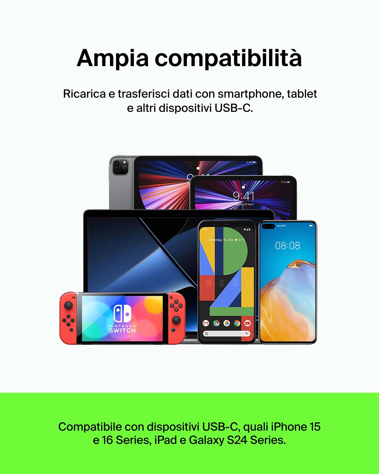 belkin-cab003-cavo-usb-c-usb-c-1-m-nero-ricarica-rapida-per-iphone-16-galaxy-s24 image 5