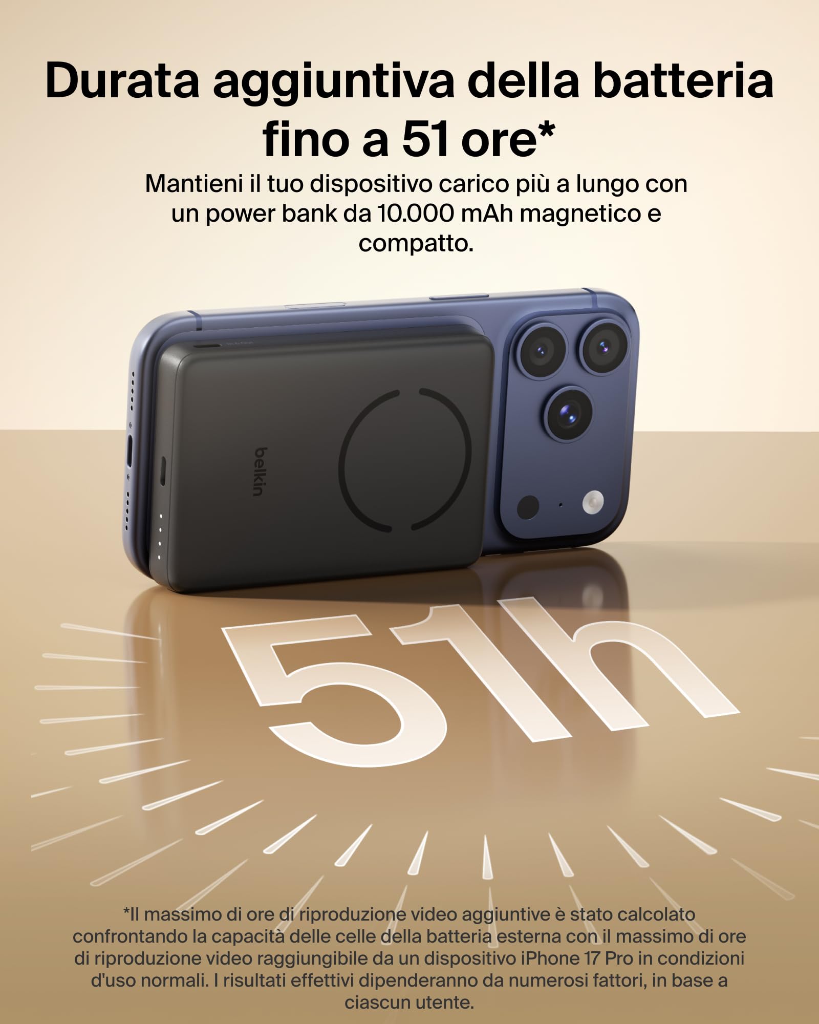 belkin-boostcharge-power-bank-10-000-mah-magnetico-qi2-7-5w-ultra-sottile-con-an image 2