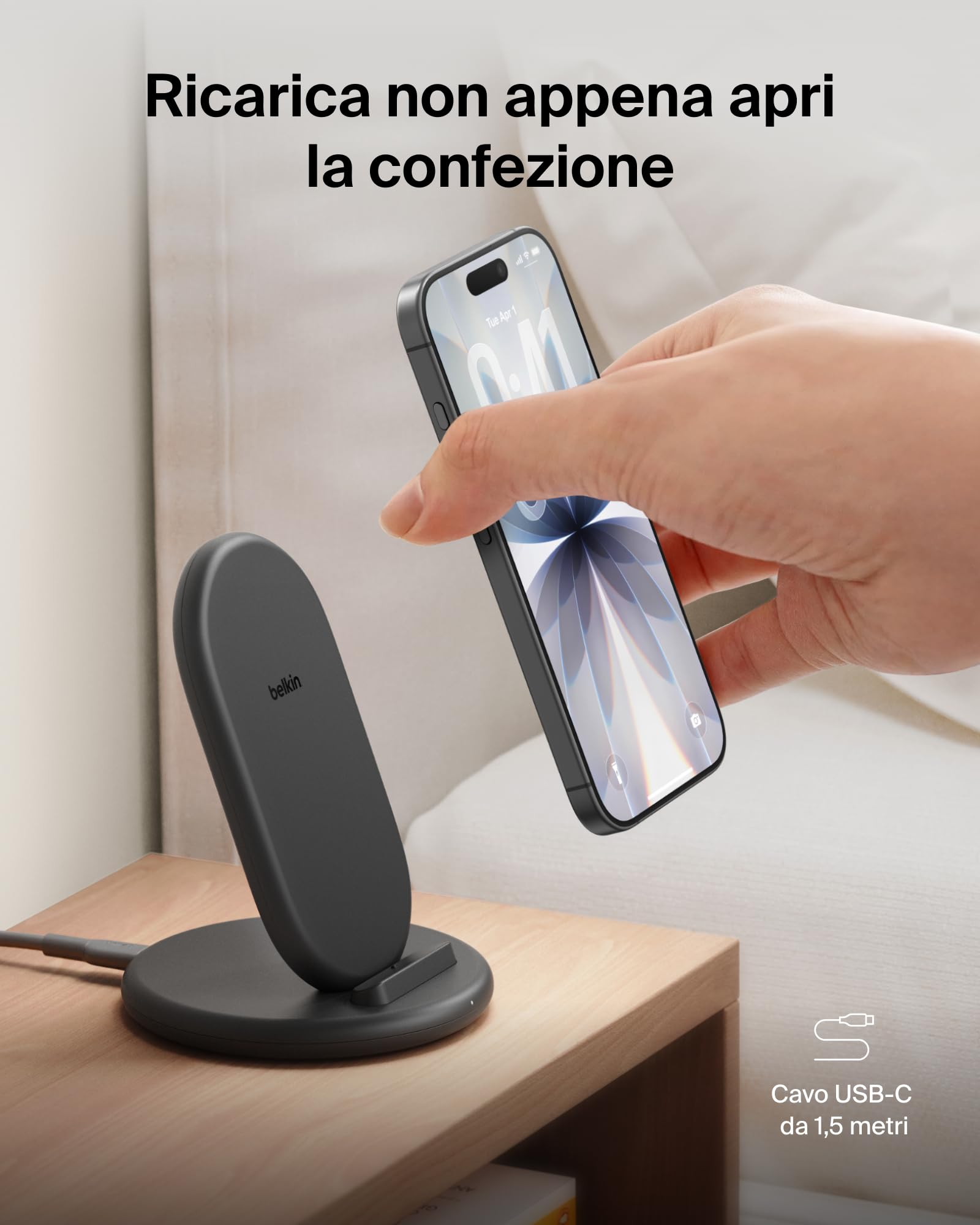 belkin-boostcharge-supporto-ricarica-wireless-qi-9w-compatibile-con-custodie-cav image 3