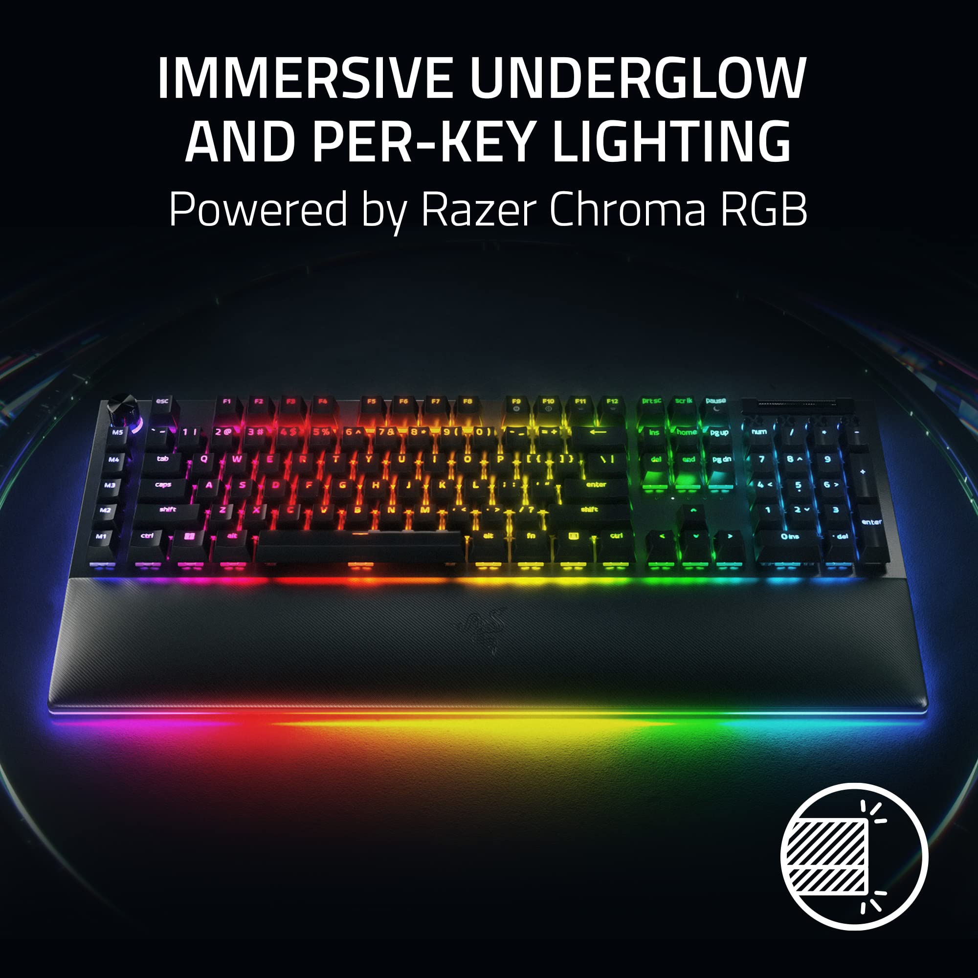 razer-blackwidow-v4-pro-tastiera-meccanica-gaming-pc-switch-verdi-clicky-ghiera- image 3