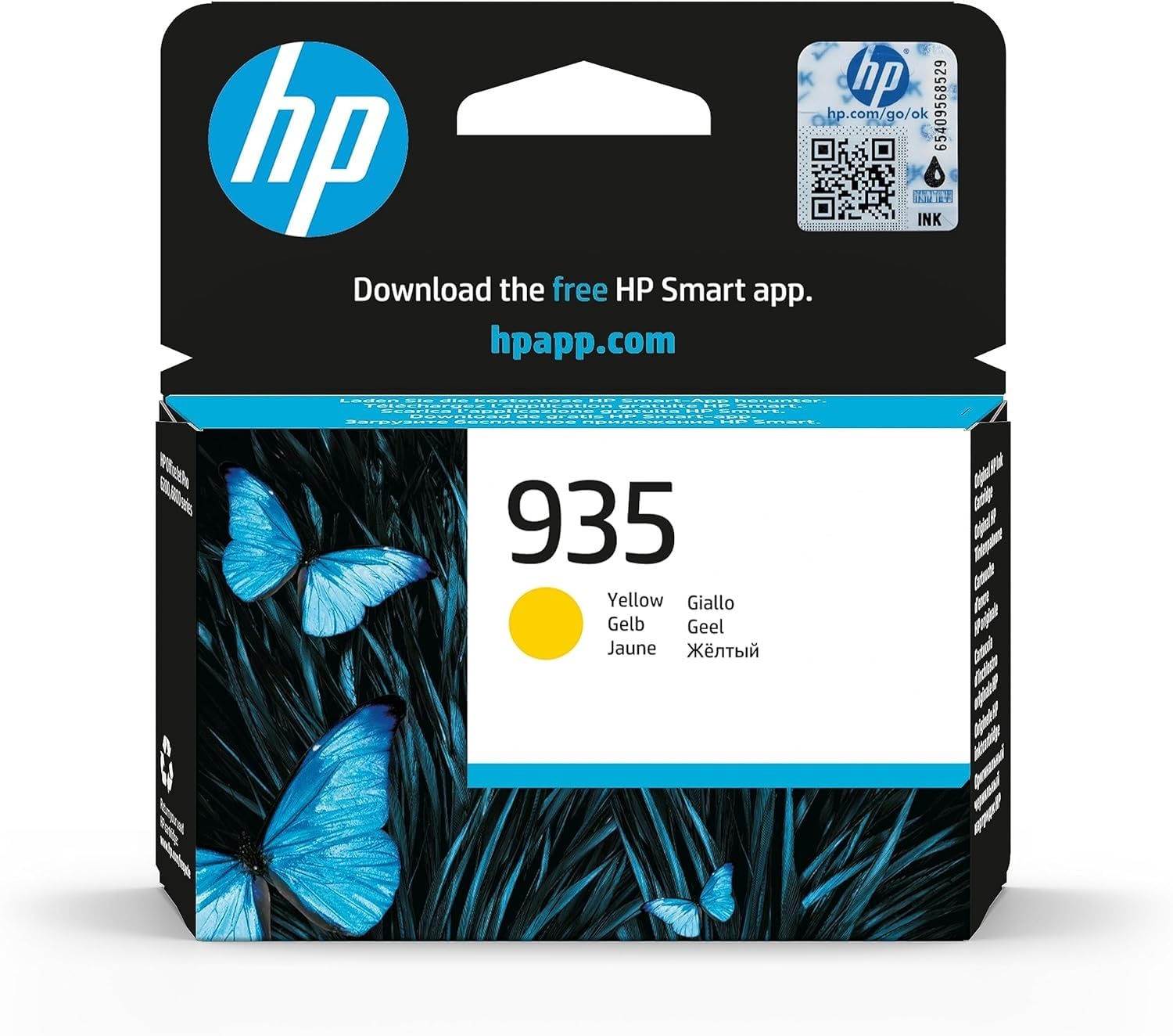 hp-935-giallo-c2p22ae-cartuccia-inchiostro-originale-hp-da-400-pagine-per-office image 1