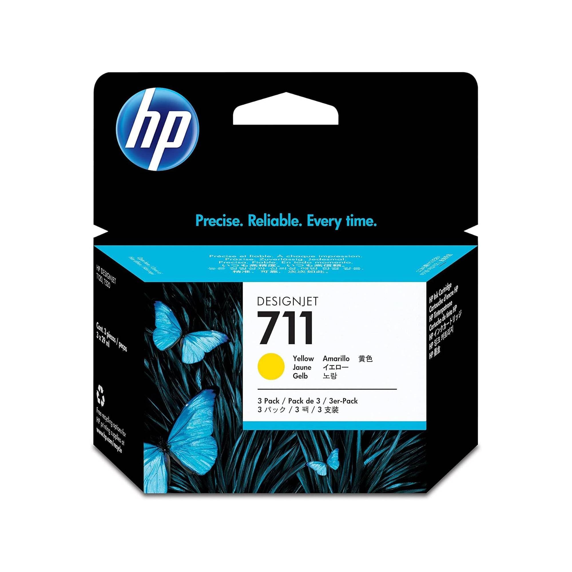 hp-711-cz136a-multipack-da-3-cartucce-inchiostro-originali-giallo-per-designjet- image 1