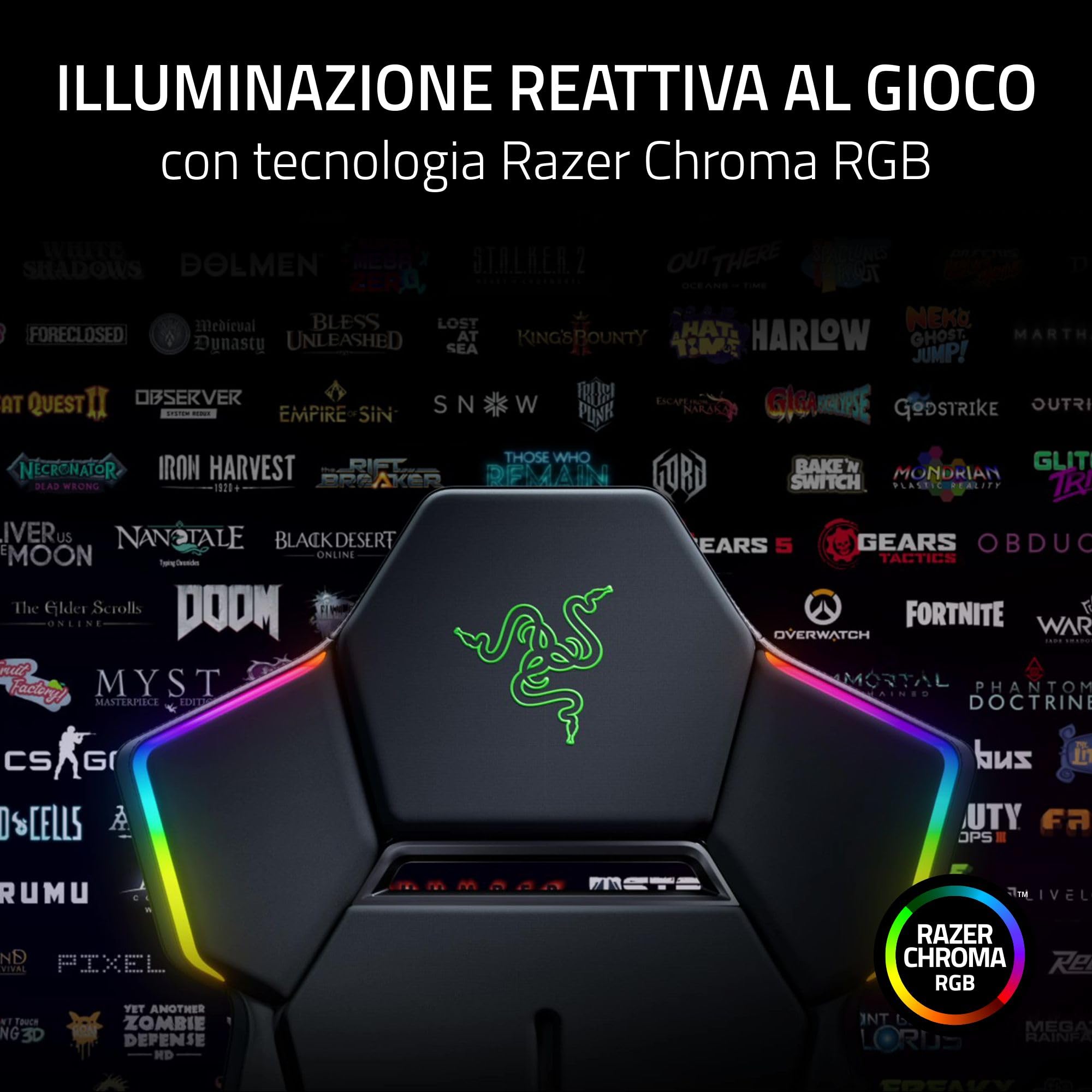 razer-soma-chroma-sedia-da-gaming-wireless-con-chroma-rgb-supporto-lombare-ergon image 2