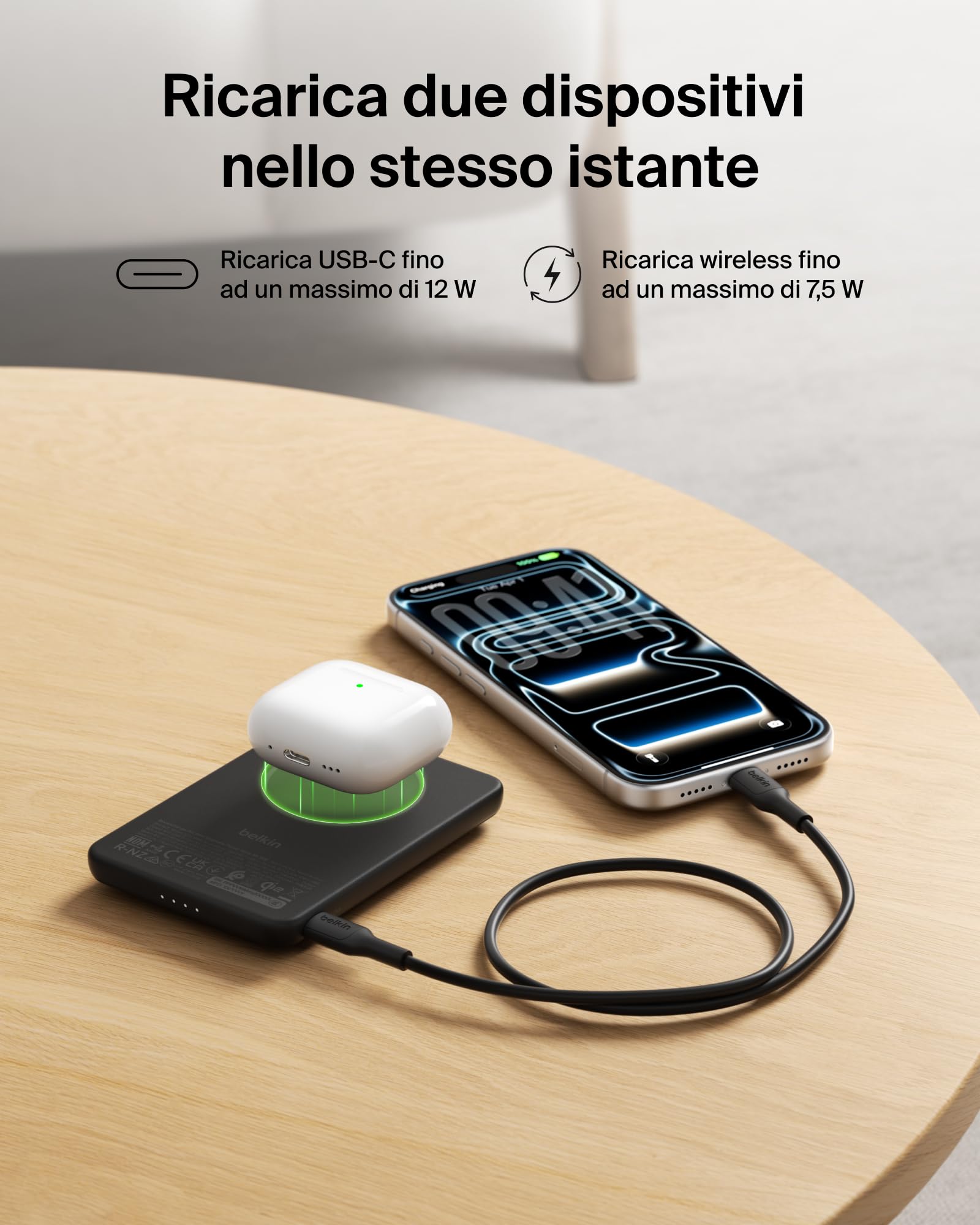 belkin-boostcharge-power-bank-magnetico-5000-mah-qi2-15w-con-anello-magnetico-e- image 8