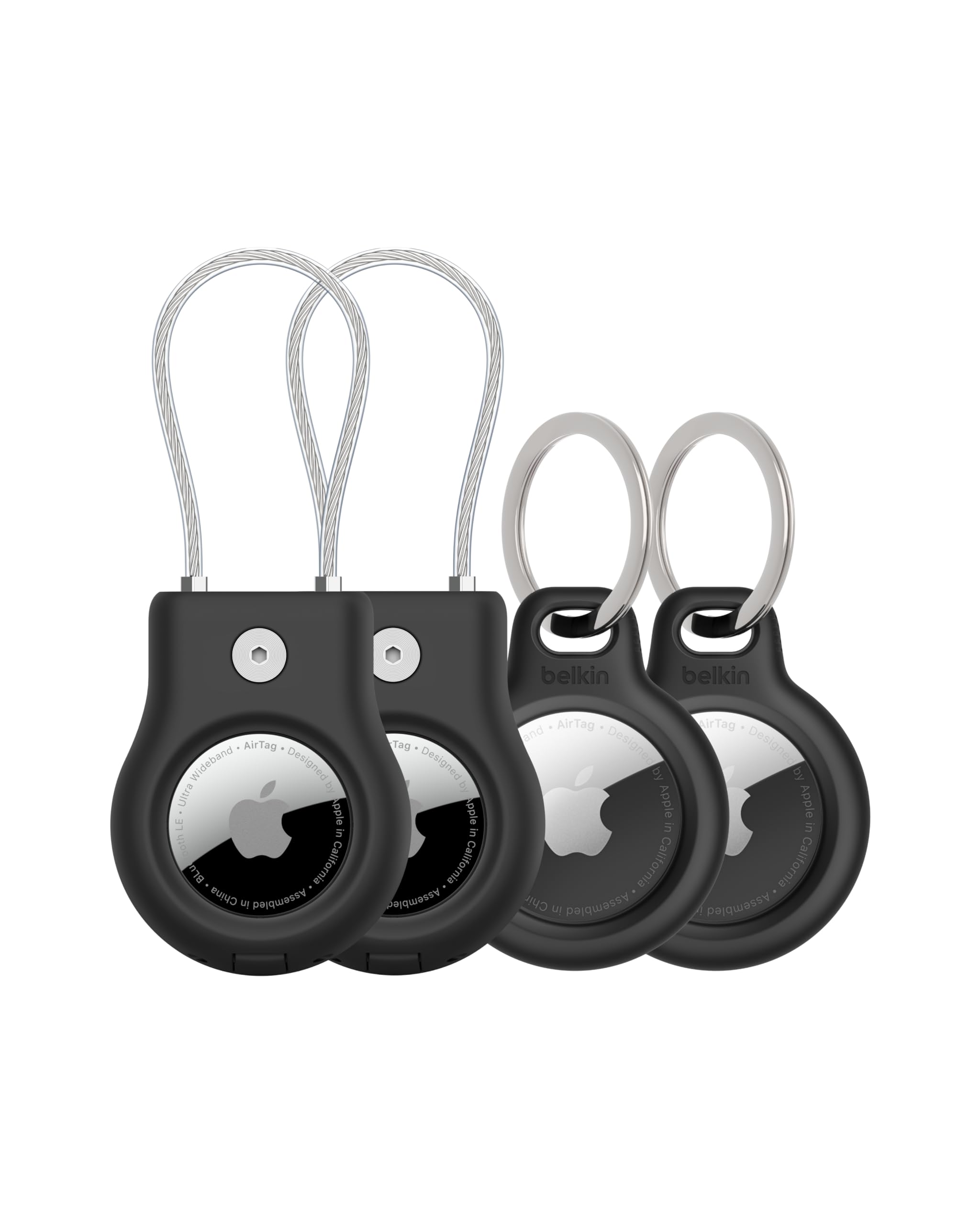 belkin-secure-holder-con-portachiavi-cavo-metallico-per-apple-airtag-custodia-an image 1