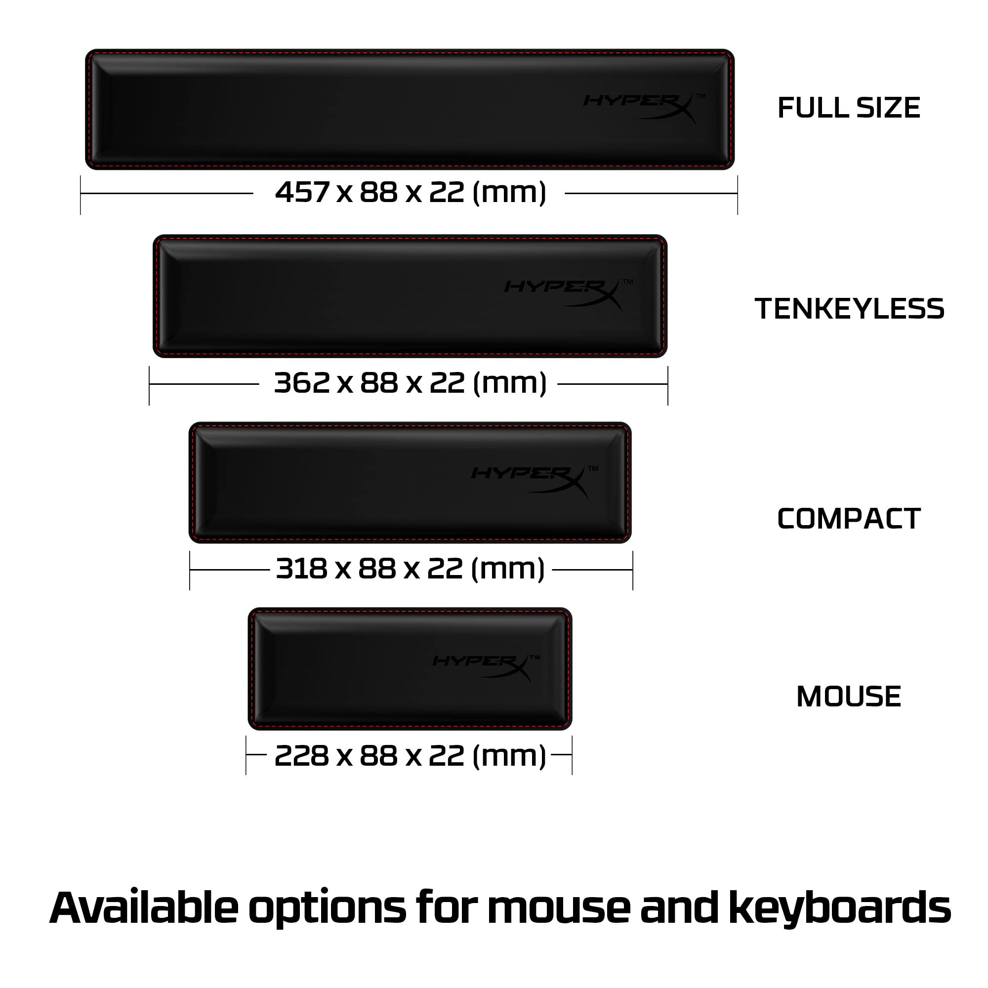 hyperx-wrist-rest-poggiapolsi-compatto-ergonomico-per-tastiera-memory-foam-con-g image 6