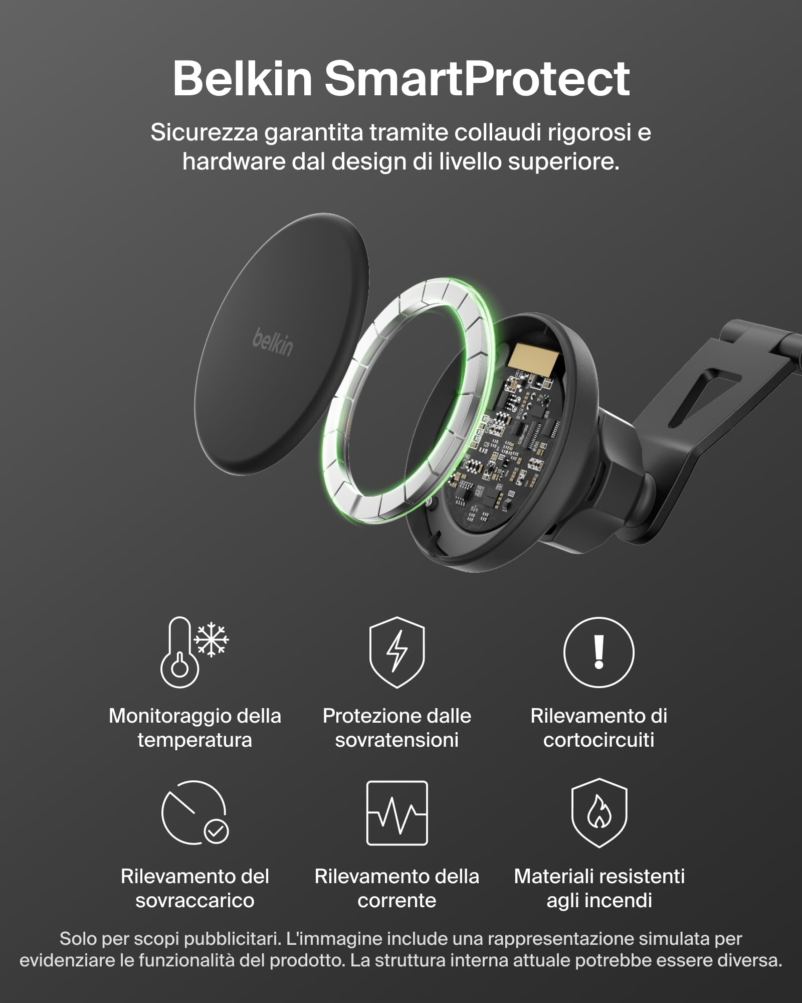 belkin-boostcharge-caricatore-wireless-auto-qi2-magnetico-per-bocchette-con-cavo image 7