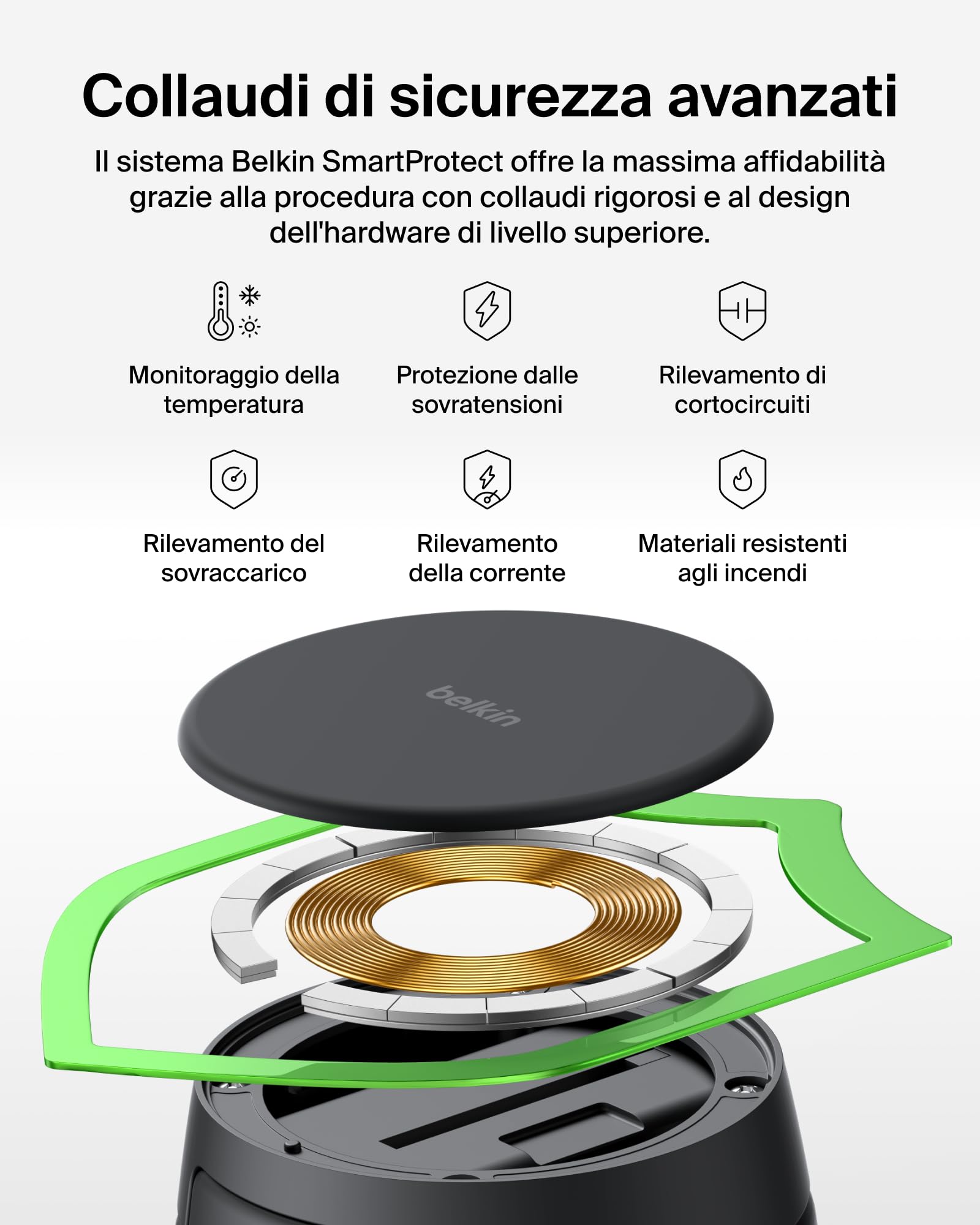 belkin-ultracharge-pro-caricatore-wireless-magnetico-2-in-1-qi2-25w-magsafe-per- image 8