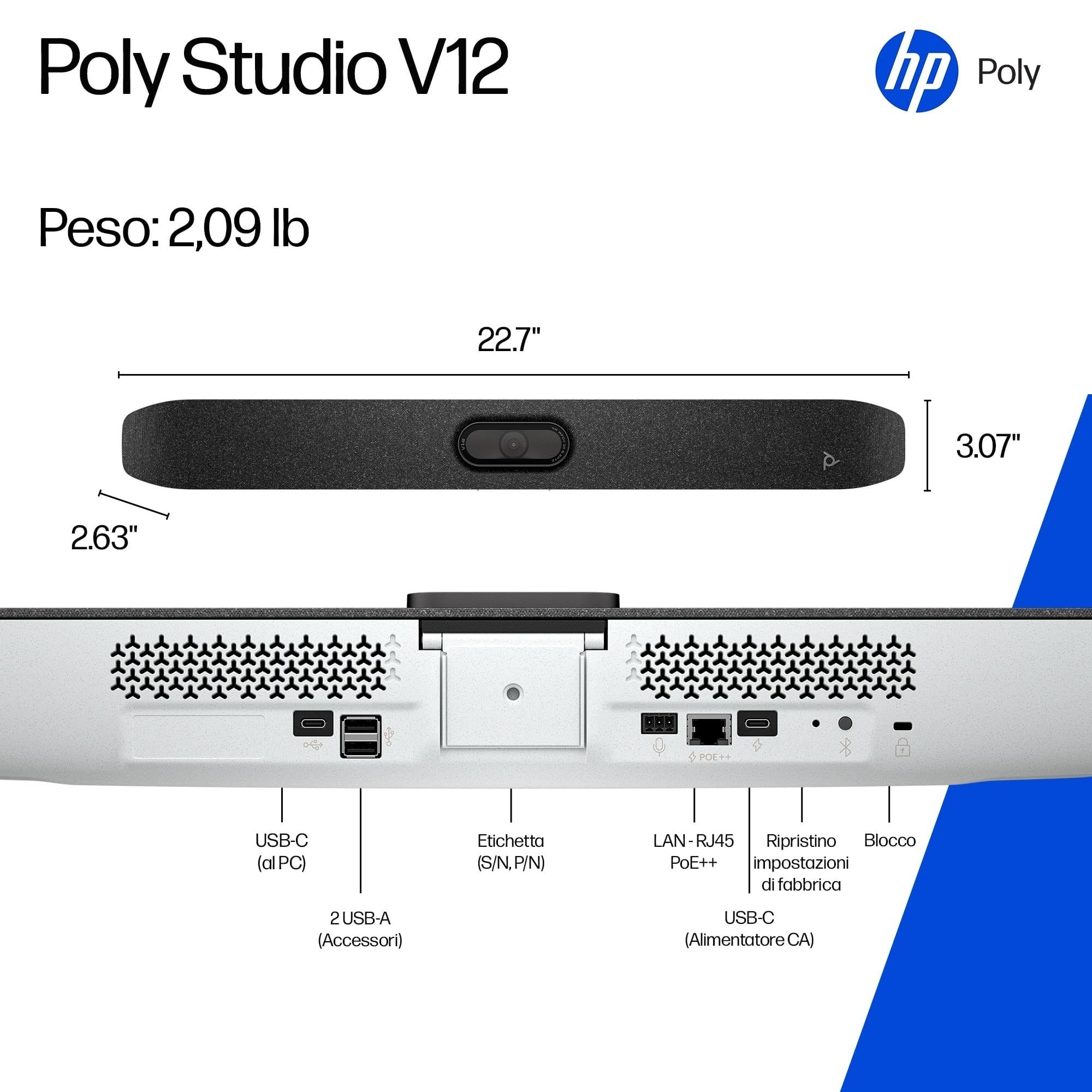 hp-poly-studio-v12-barra-video-usb-4k-ultrahd-20mp-fov-120-acoustic-fence-e-nois image 7