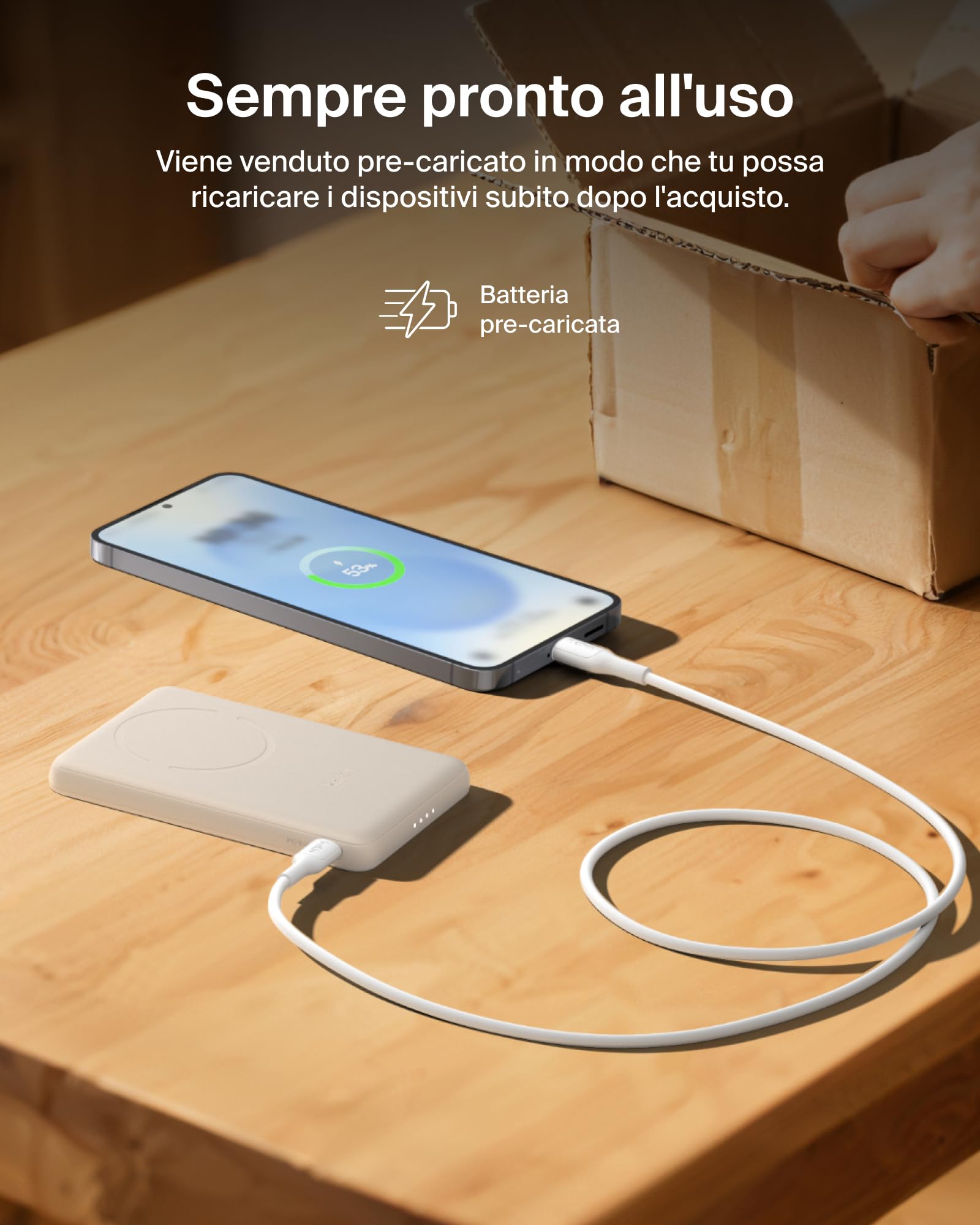 belkin-boostcharge-power-bank-magnetico-5000mah-qi2-7-5w-ultra-sottile-con-anell image 7