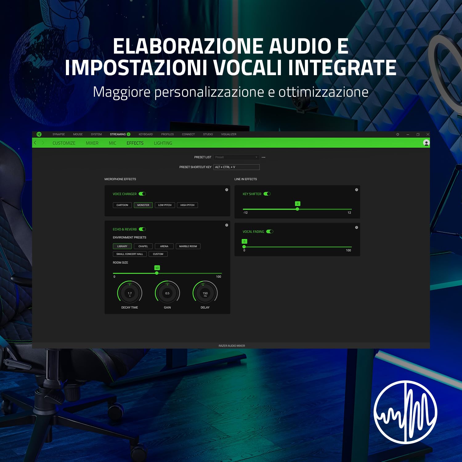 razer-audio-mixer-mixer-streaming-analogico-a-4-canali-con-ingresso-xlr-preampli image 7