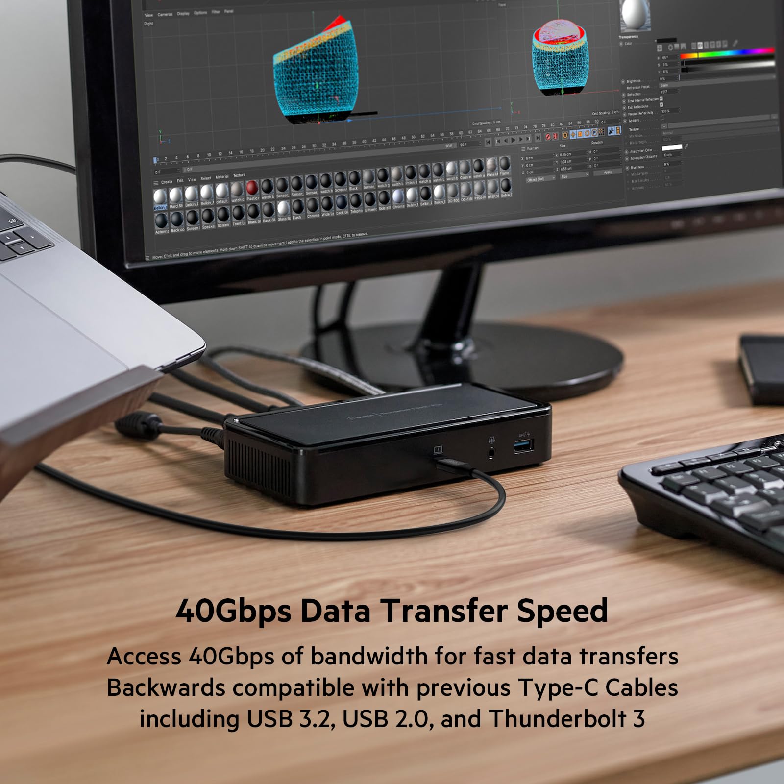 belkin-connect-cavo-usb-c-a-usb-c-thunderbolt-4-compatibile-40-gbps-power-delive image 3