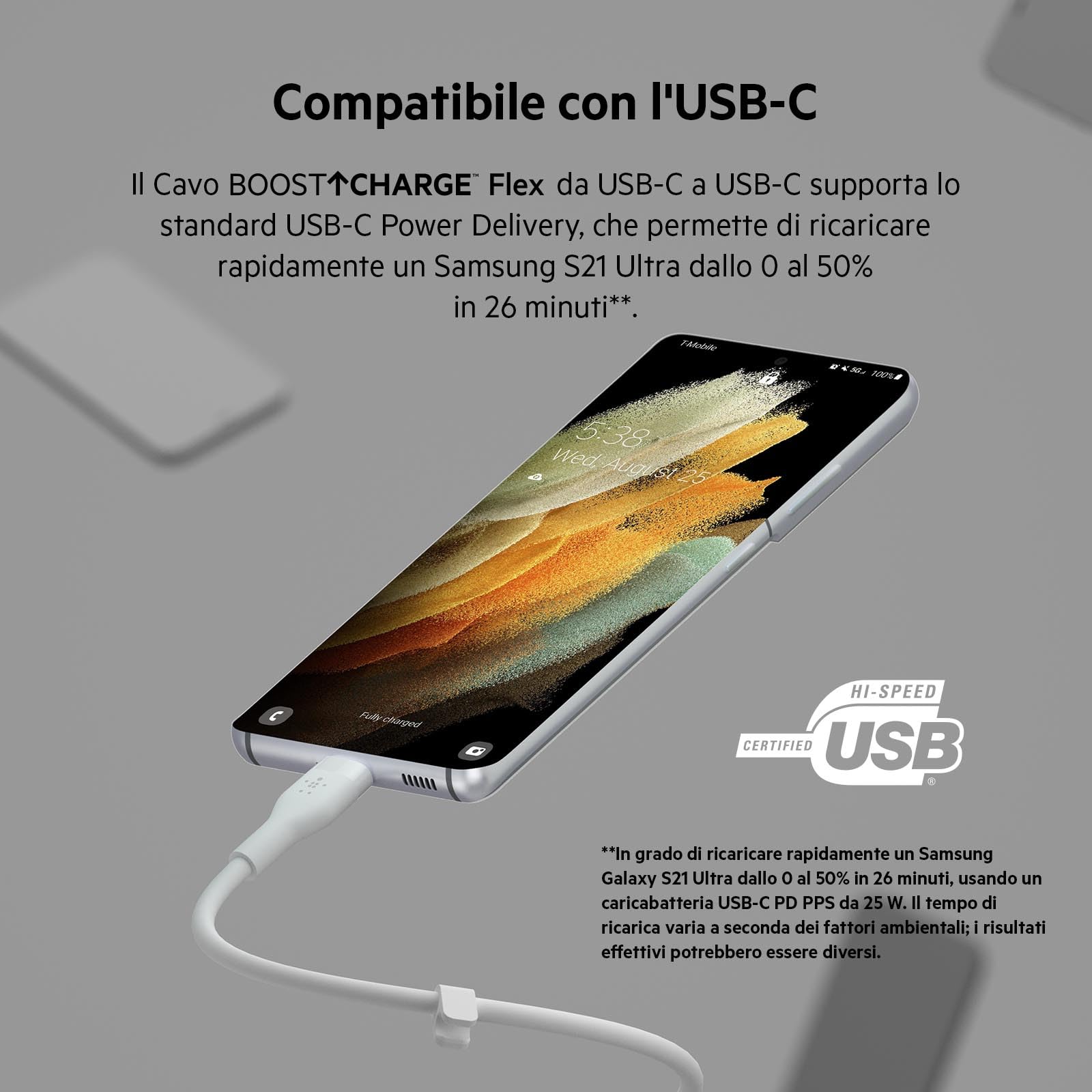belkin-boostcharge-flex-cavo-usb-c-a-usb-c-in-silicone-certificato-usb-if-ricari image 4