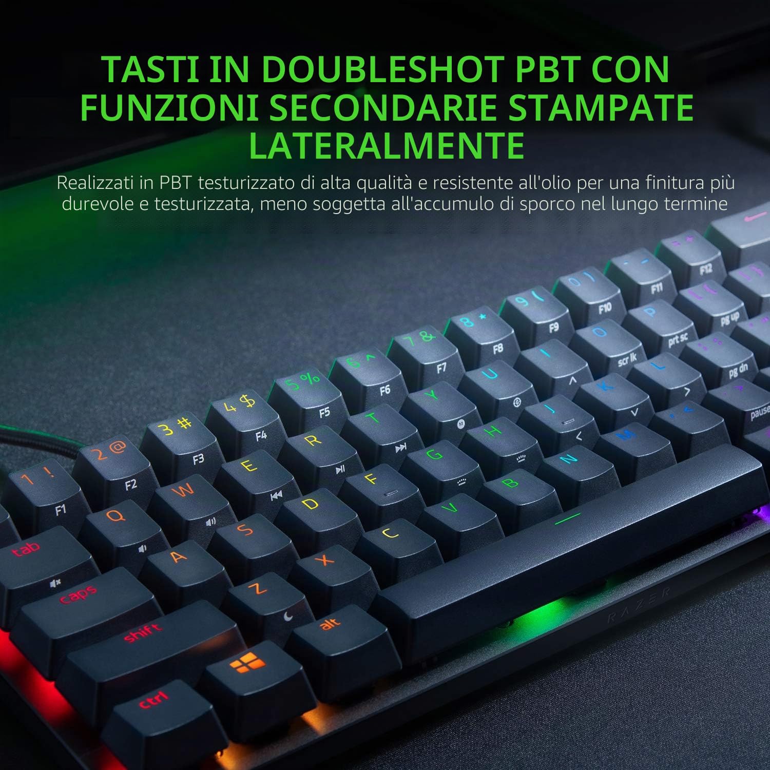 razer-huntsman-mini-60-tastiera-gaming-con-switch-ottici-viola-layout-spagnolo image 3