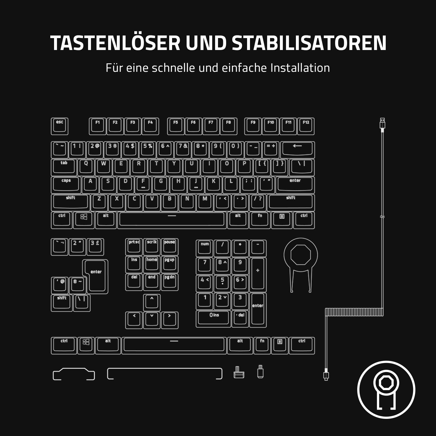 razer-pbt-keycap-coiled-cable-upgrade-set-doubleshot-pbt-verde-120-tasti-usb-c-a image 7