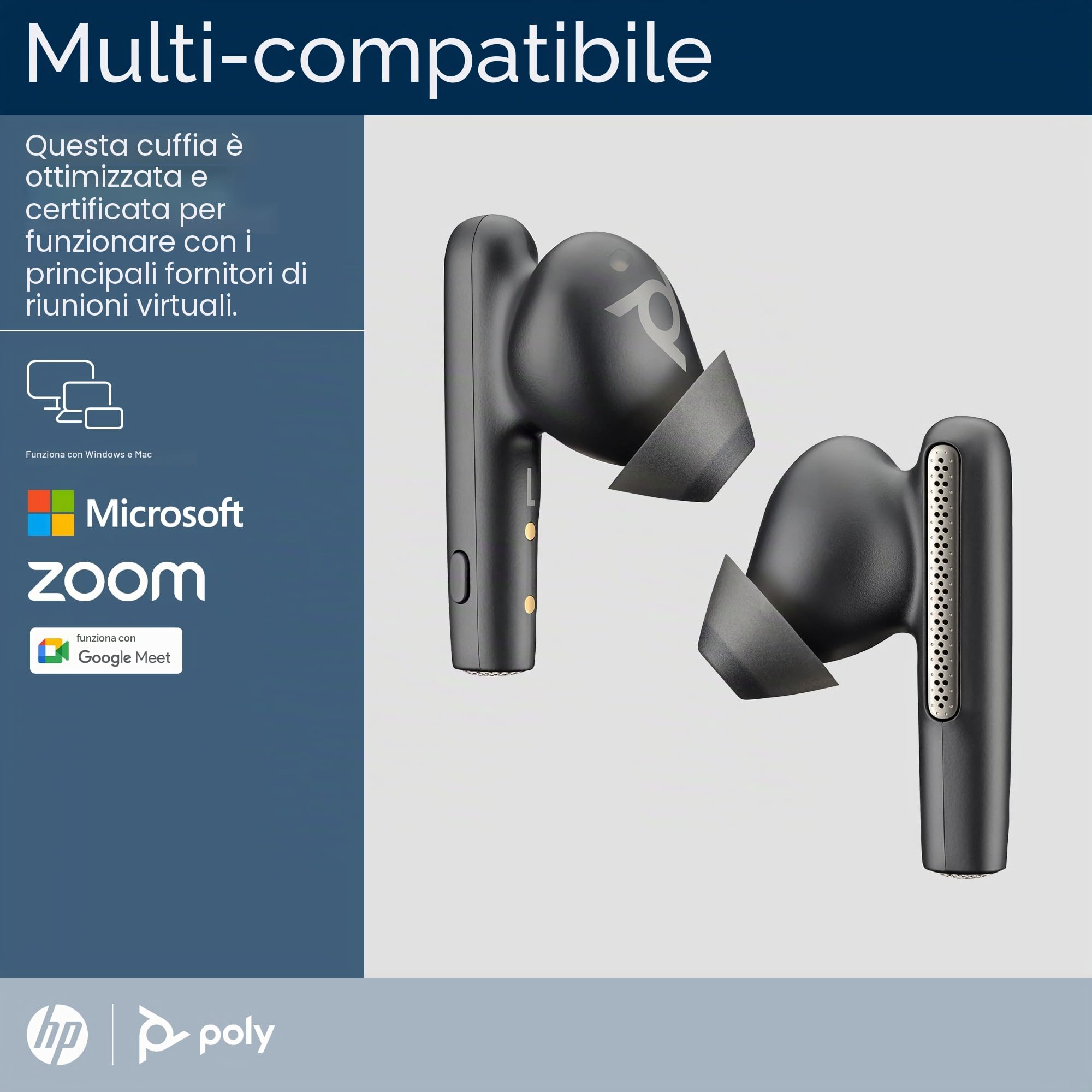 hp-poly-voyager-free-60-auricolari-true-wireless-bluetooth-5-3-con-anc-dongle-us image 6